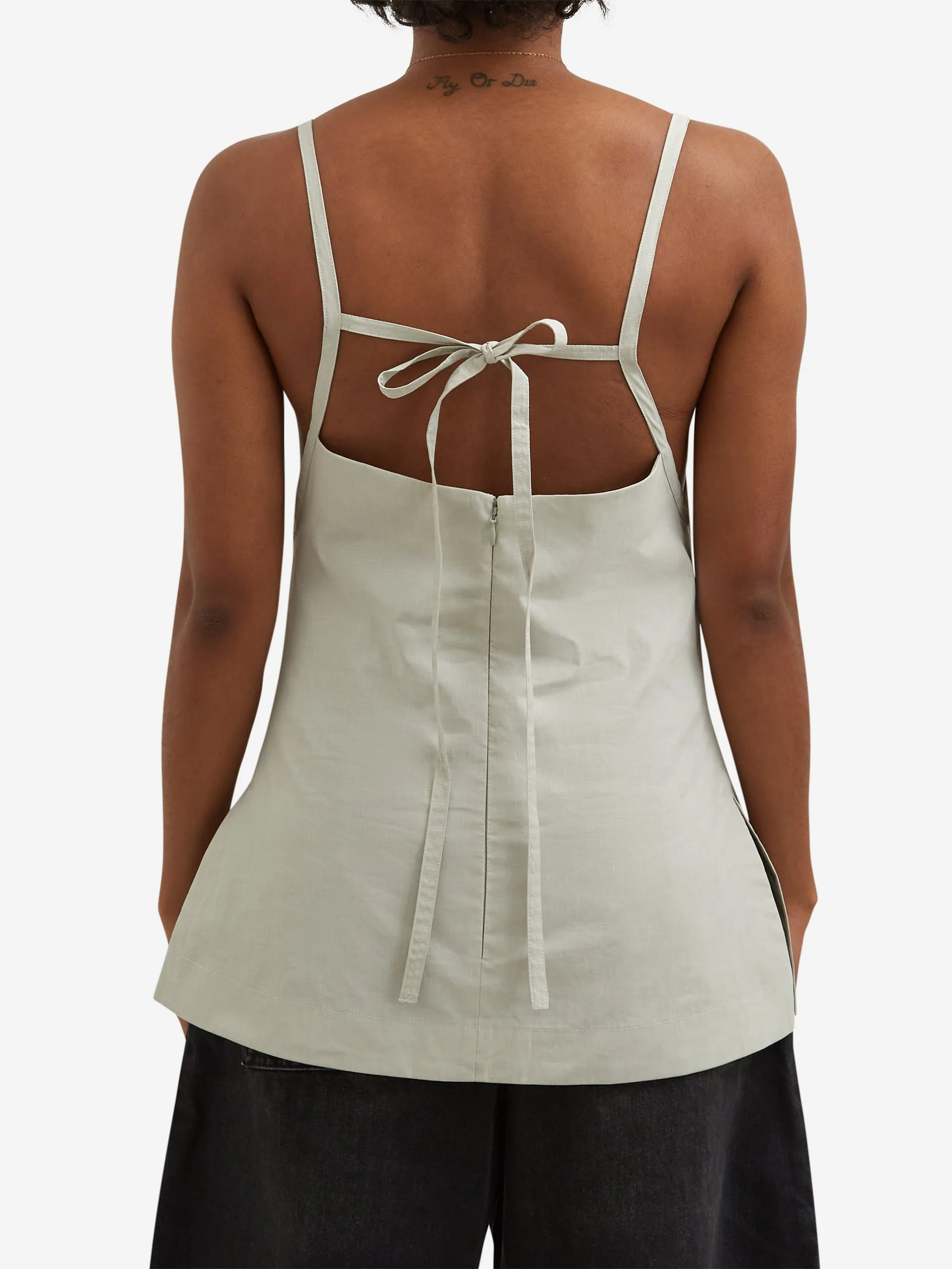 Studio Nicholson Raddle Linen Top - Bone - Image 3