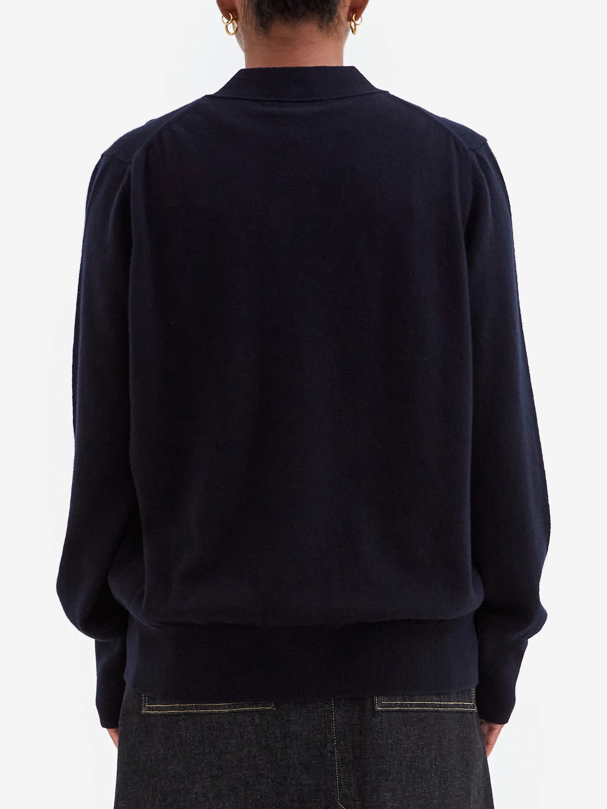 Studio Nicholson Rall Lambswool Cardigan - Darkest Navy - Image 3
