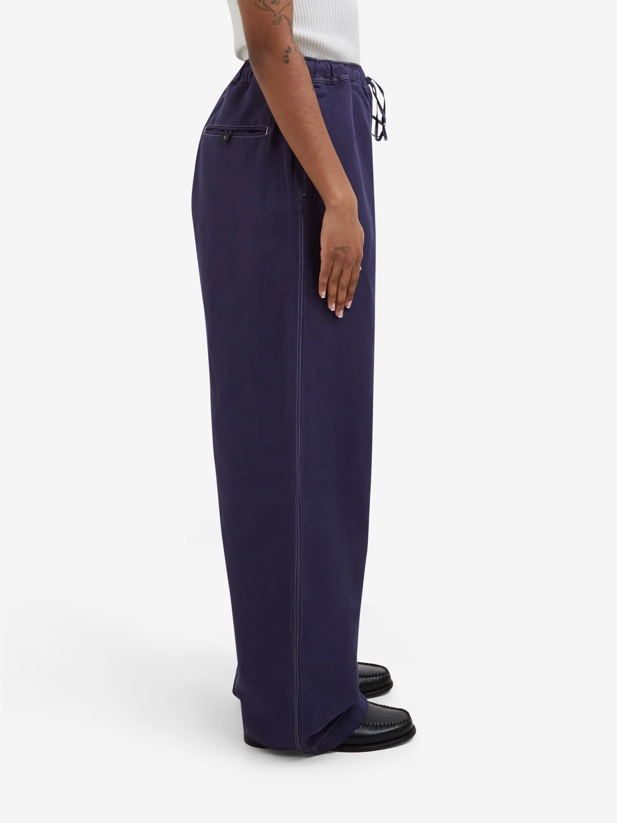 Studio Nicholson Sonny Drawstring Pant - Indigo - Image 2
