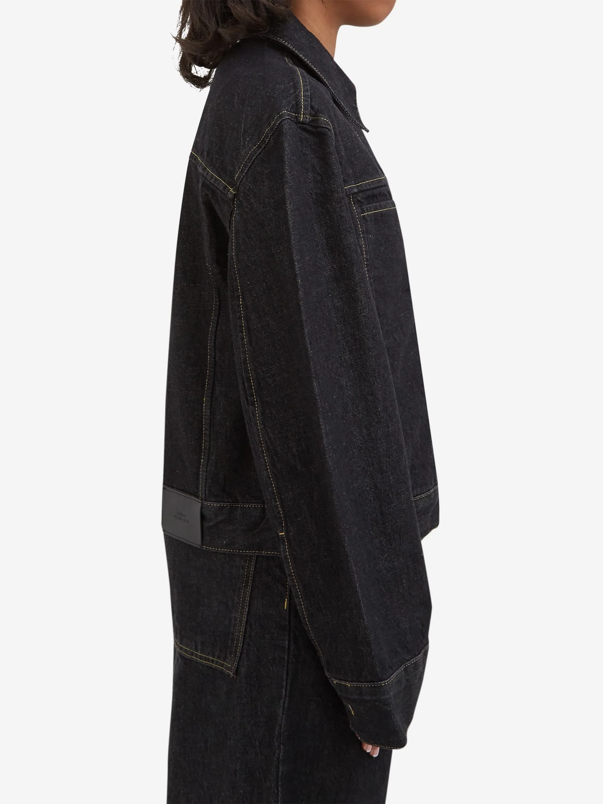 Studio Nicholson Tahoe Box Denim Jacket W - Black - Image 4