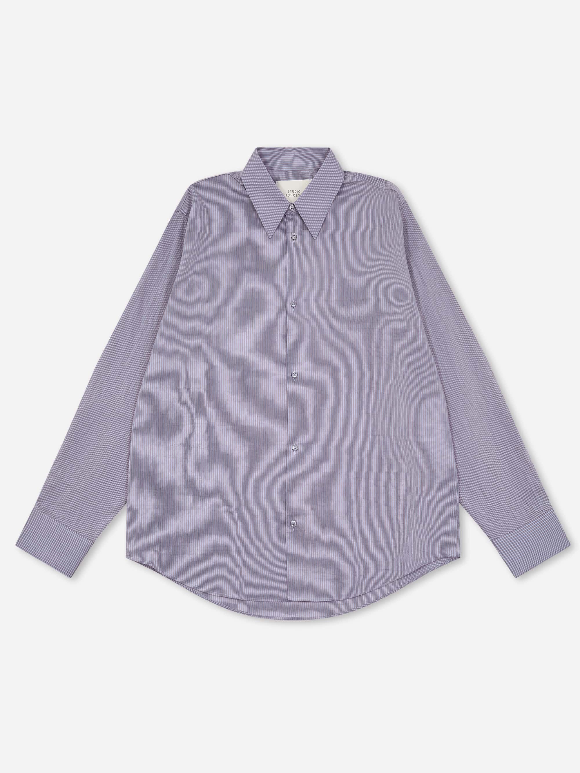Studio Nicholson View Shirt - Lilac Stripe
