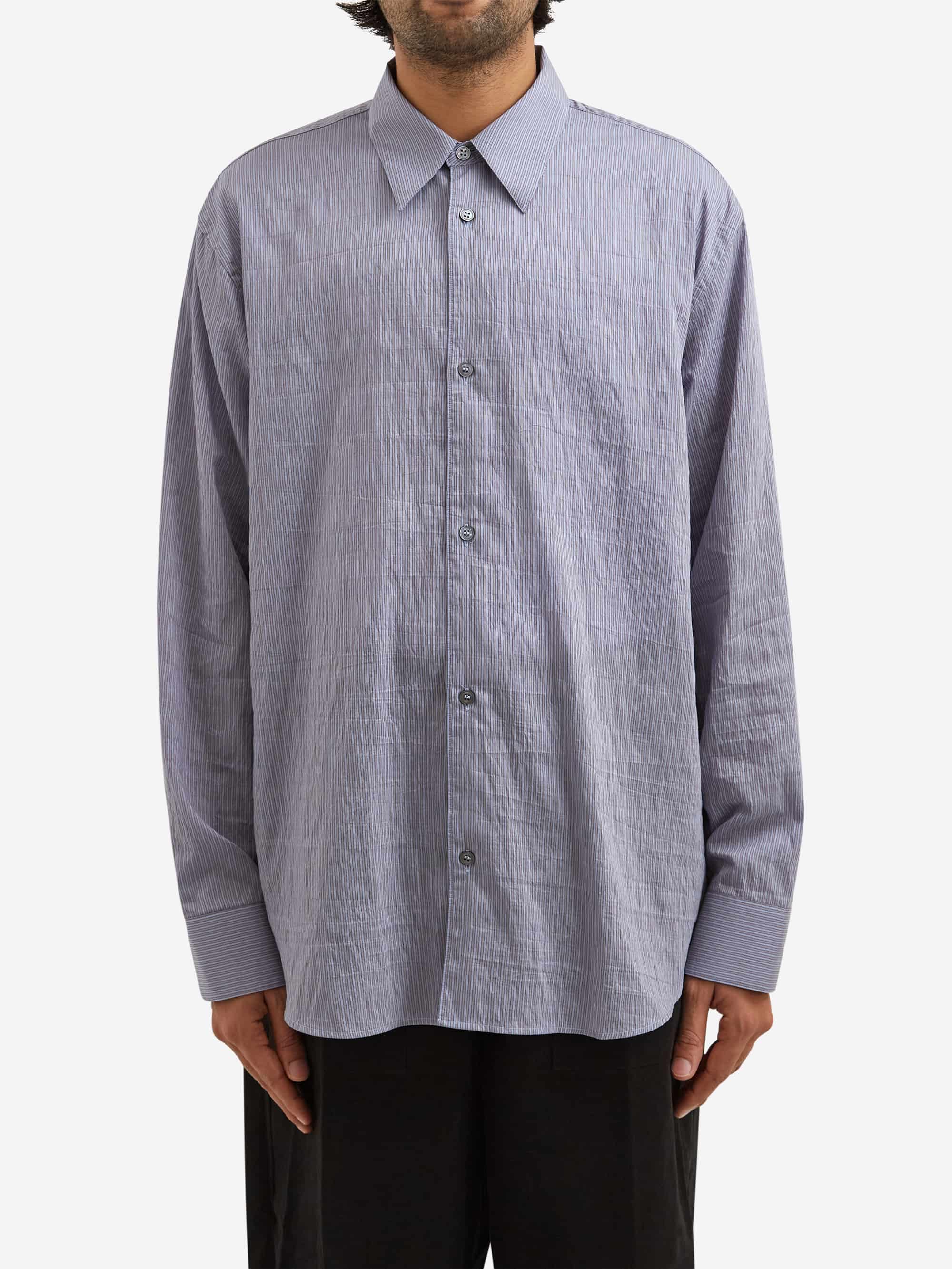 Studio Nicholson View Shirt - Lilac Stripe - Image 2