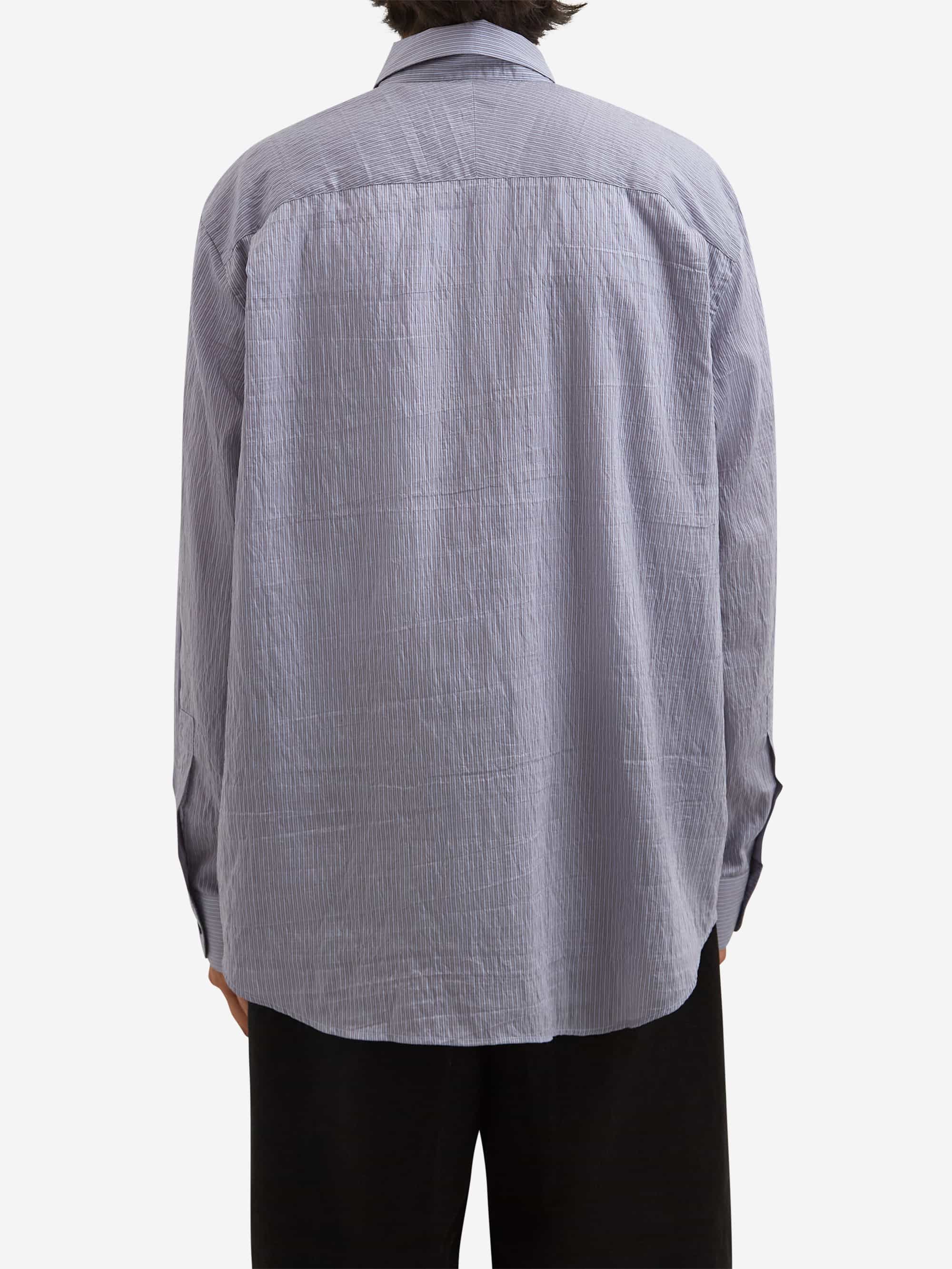 Studio Nicholson View Shirt - Lilac Stripe - Image 6