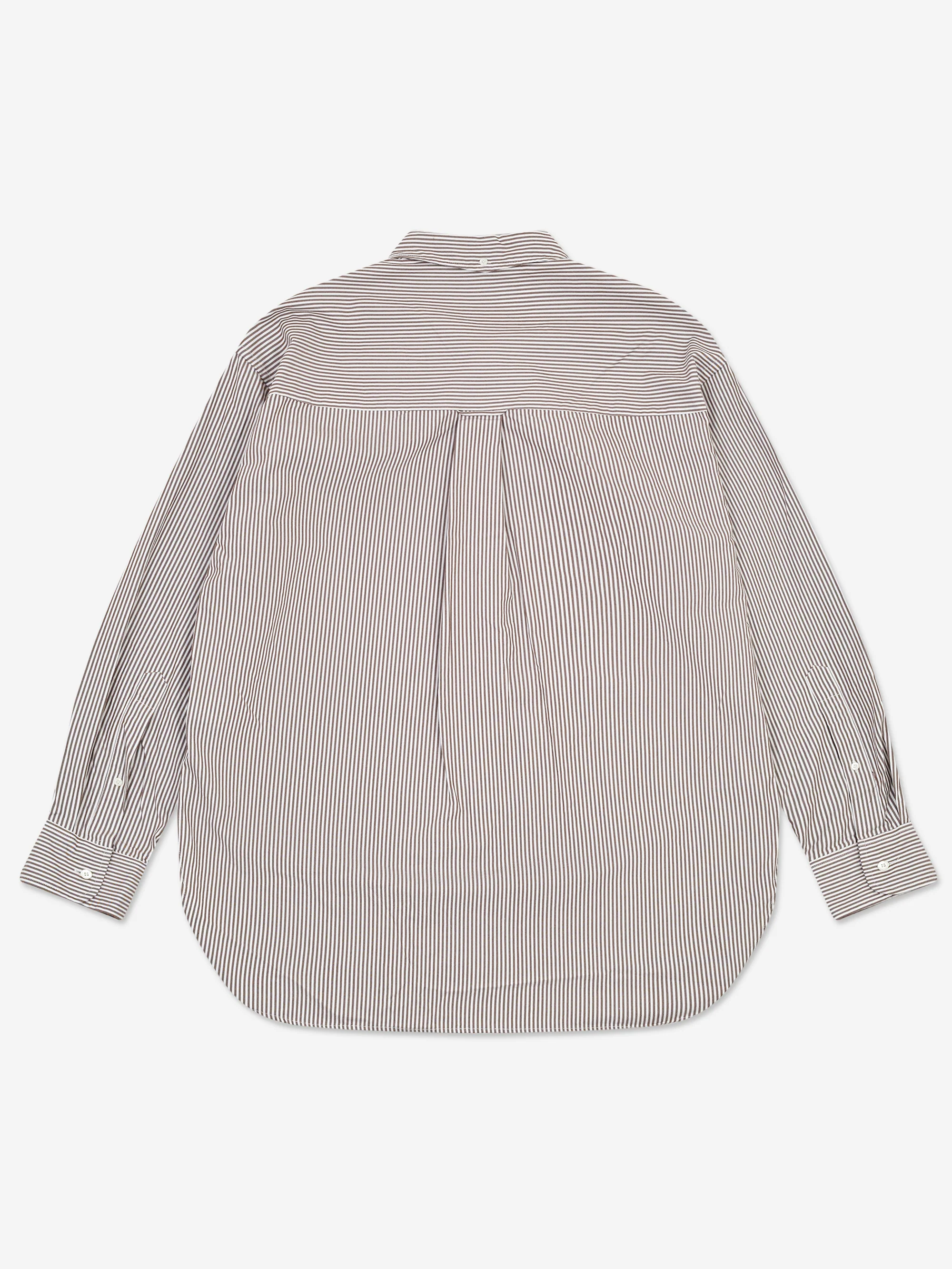 Studio Nicholson x Beams Plus Lisa Oxford Shirt - Brown Stripe - Image 3