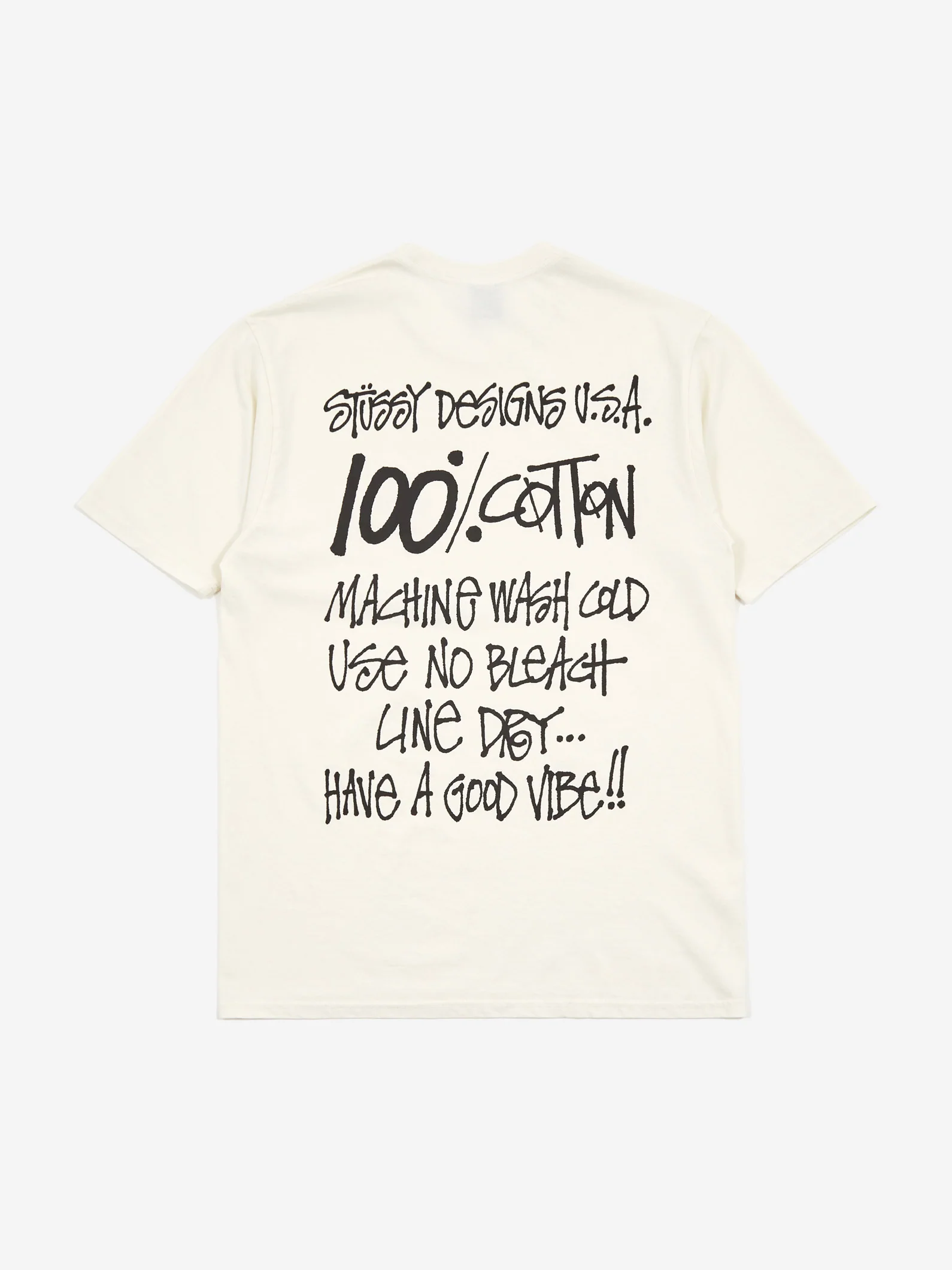 Stussy 100% Pigment Dyed T-Shirt - Natural