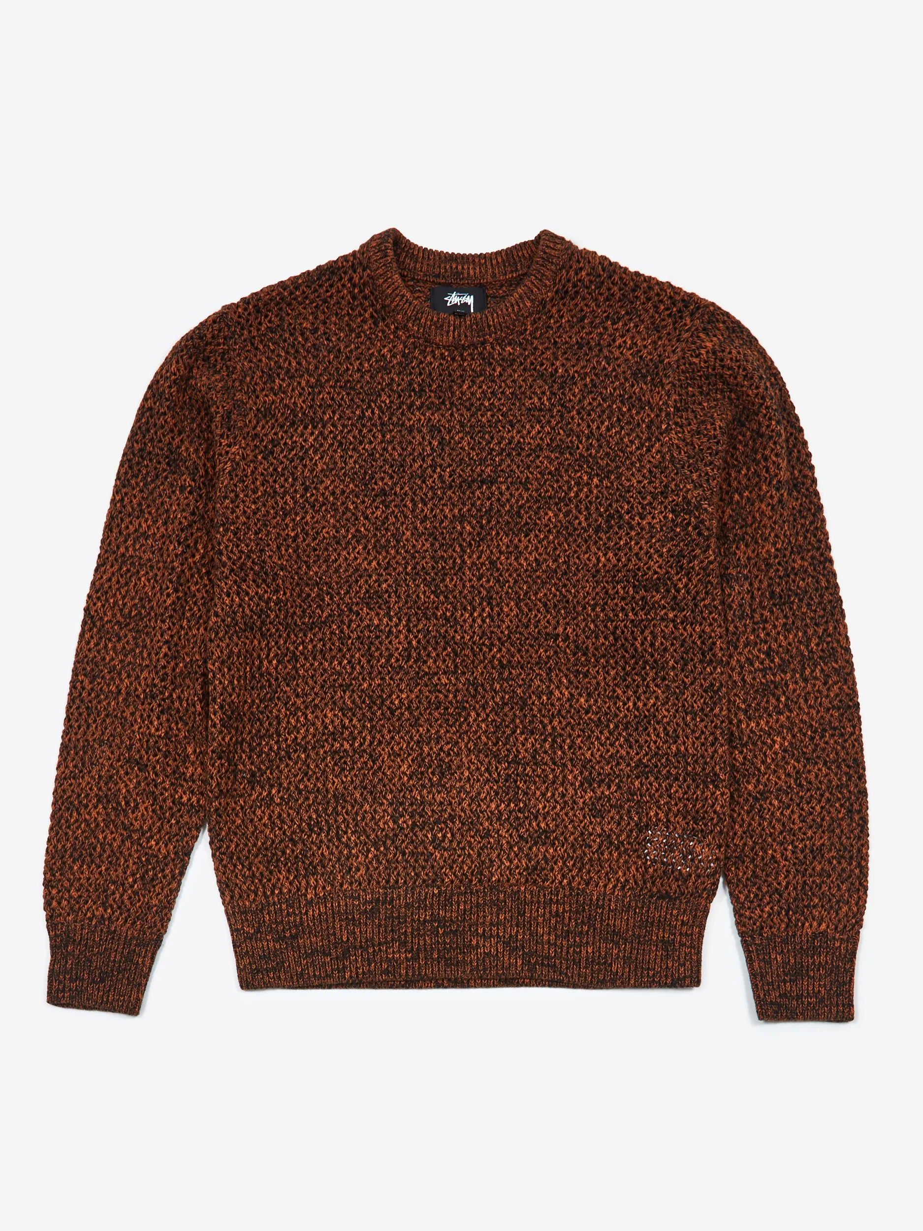 Stussy 2 Tone Loose Gauge Sweater - Black