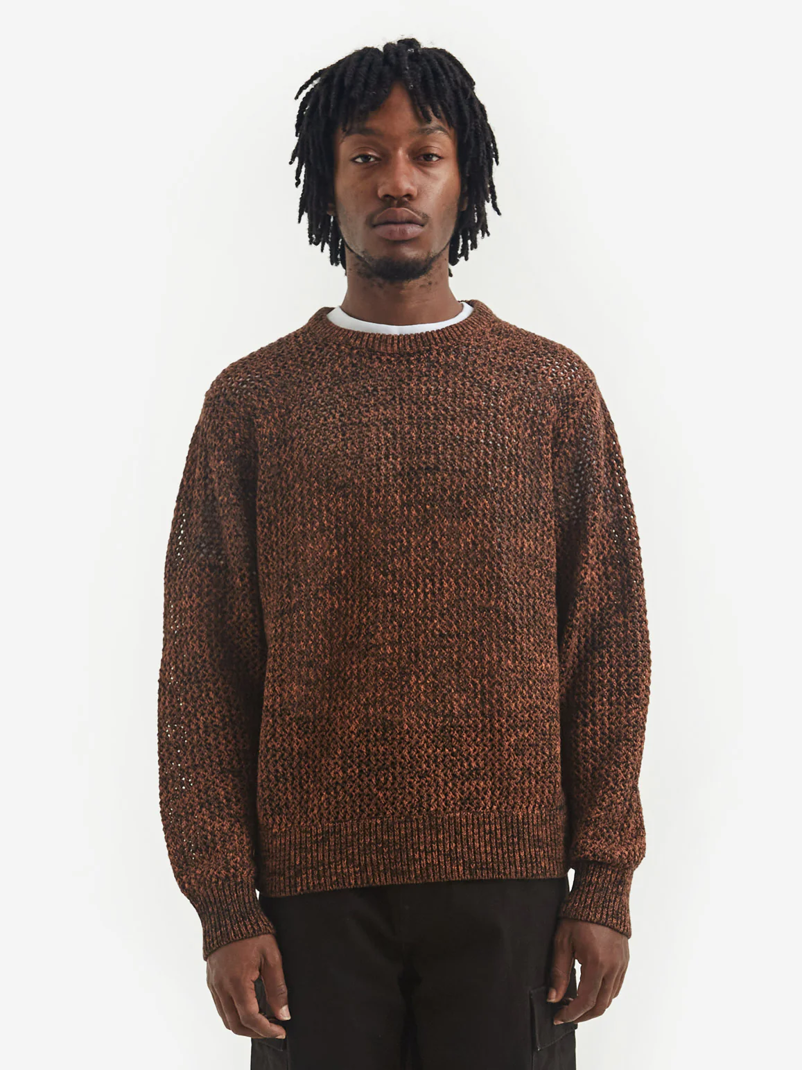 Stussy 2 Tone Loose Gauge Sweater - Black - Image 4