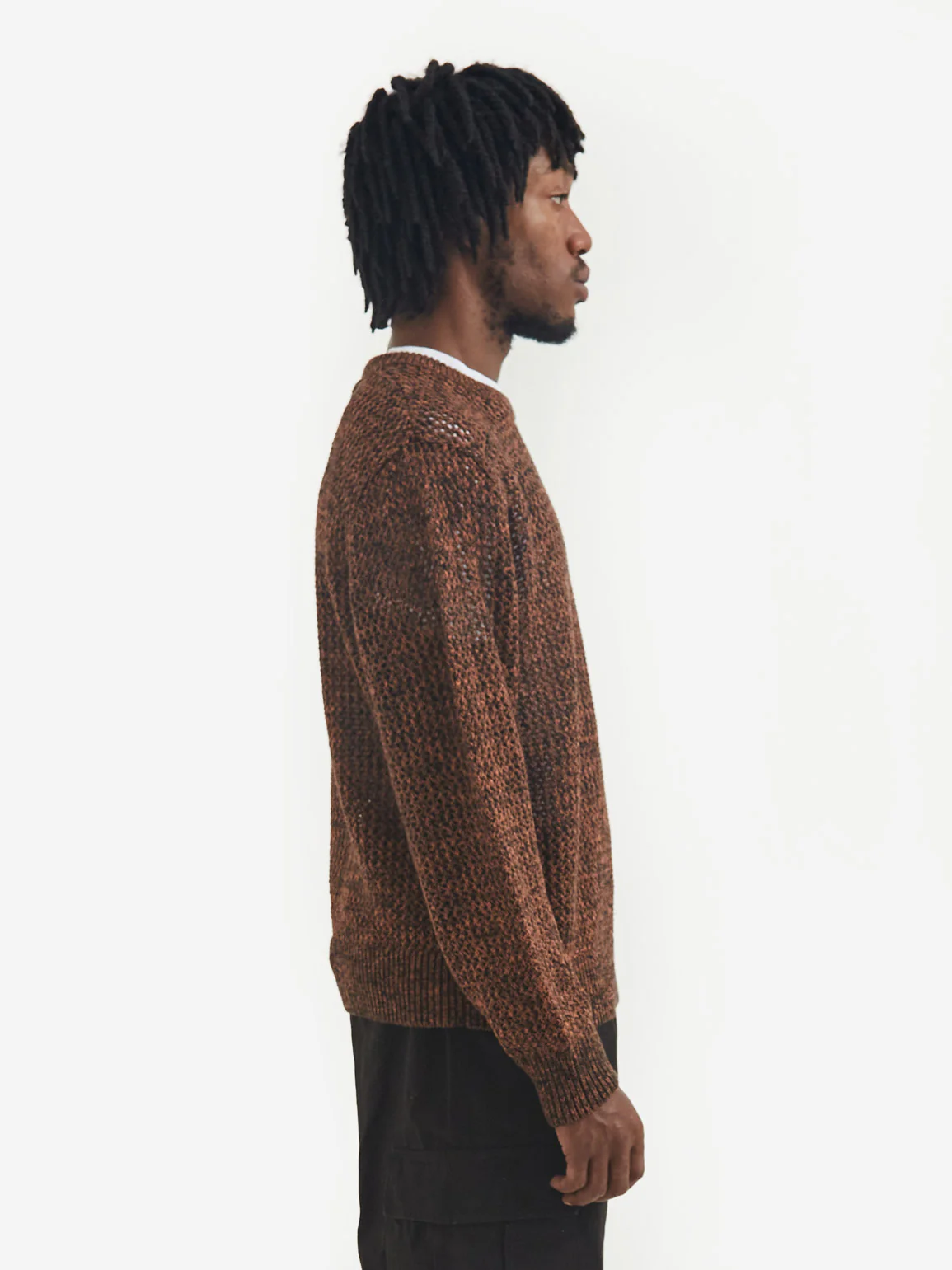 Stussy 2 Tone Loose Gauge Sweater - Black - Image 5