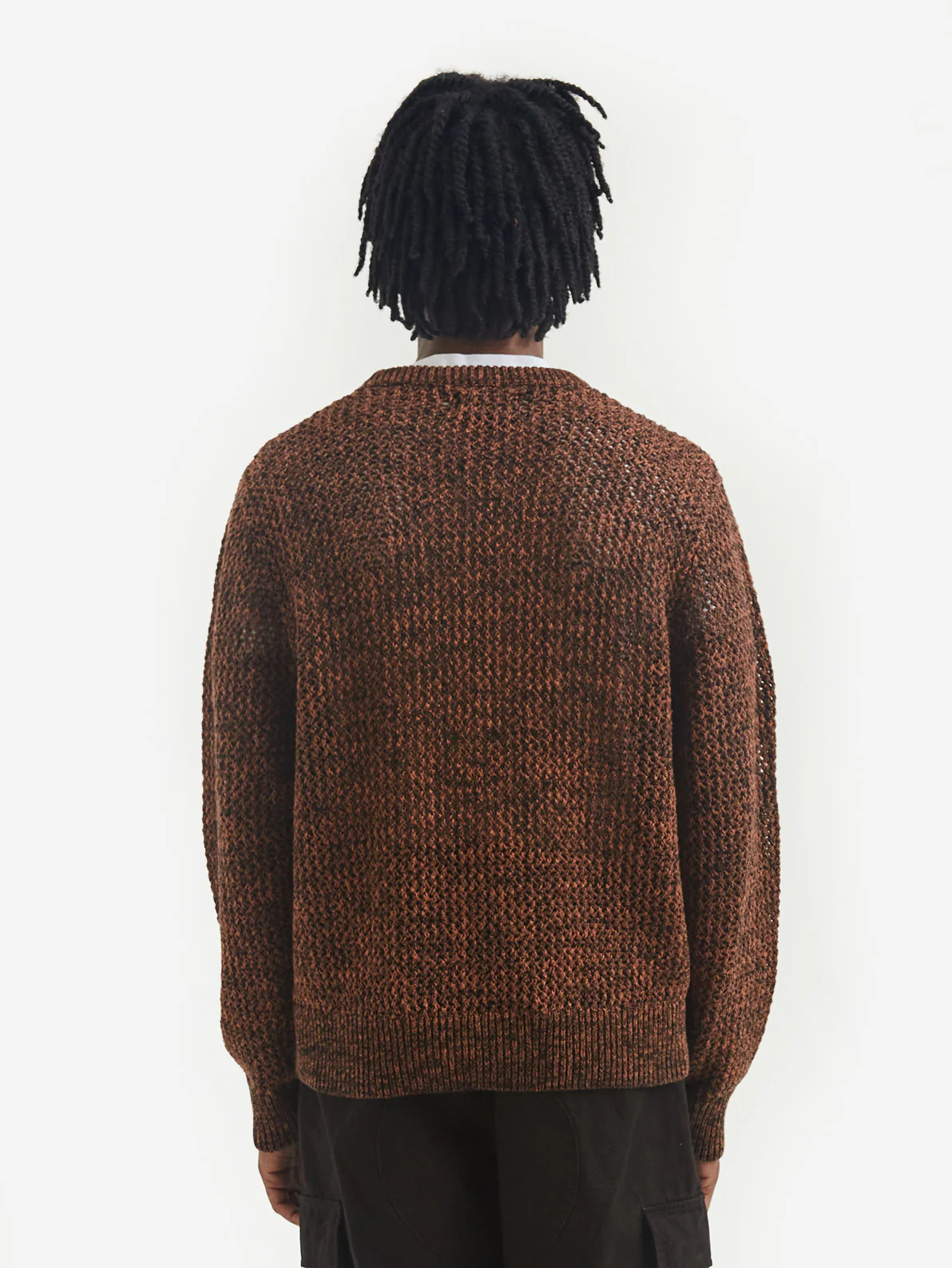 Stussy 2 Tone Loose Gauge Sweater - Black - Image 6