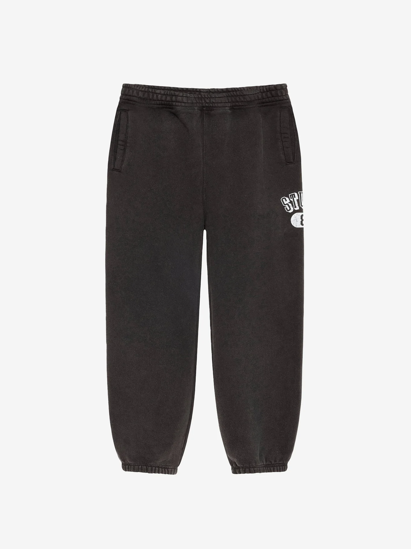 Stussy 80 Fleece Pant - Washed Black