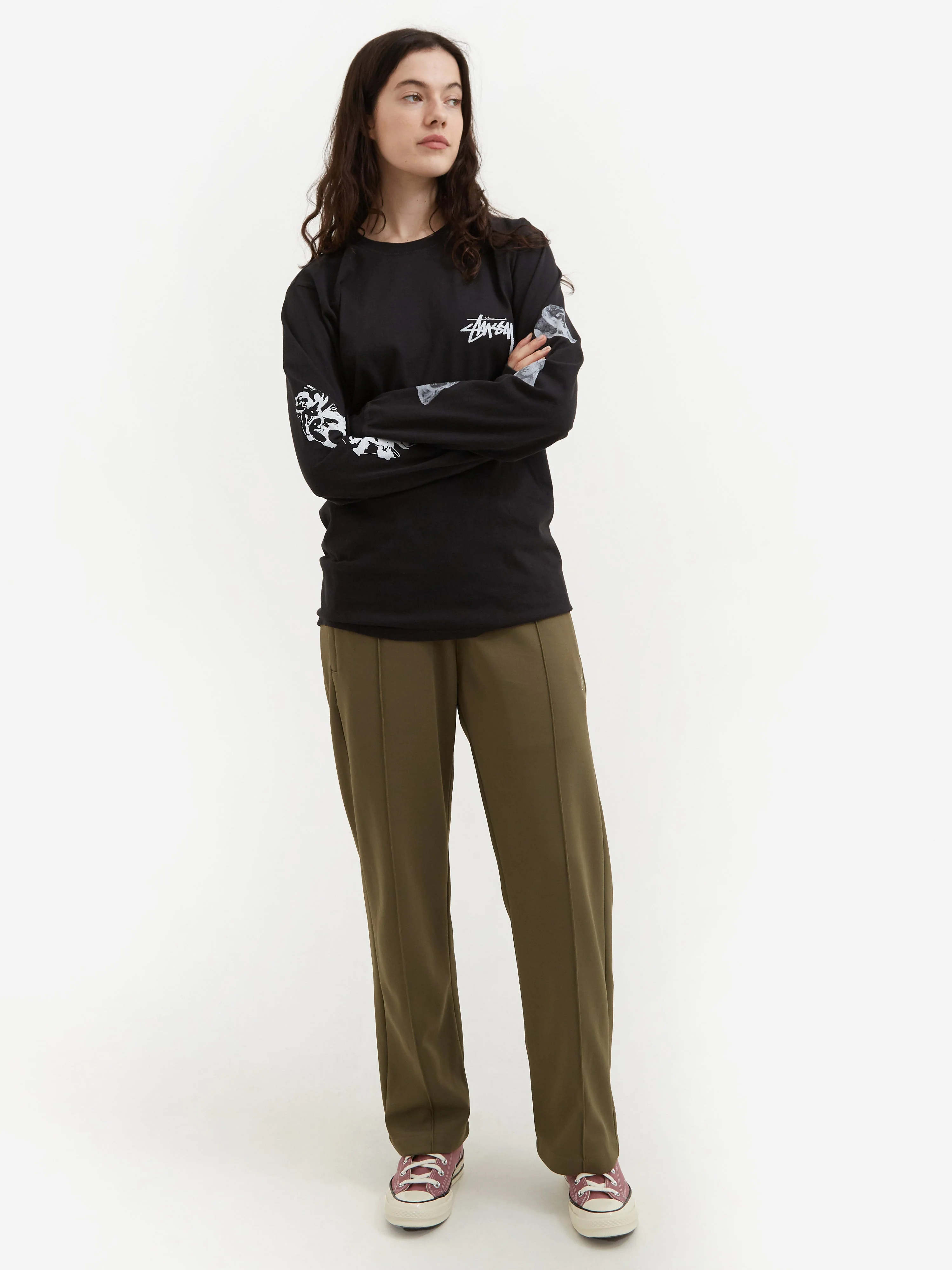 StuShort Sleevey AngeLong Sleeve Pigment Dyed Long Sleeve T-Shirt W - Black - Image 2