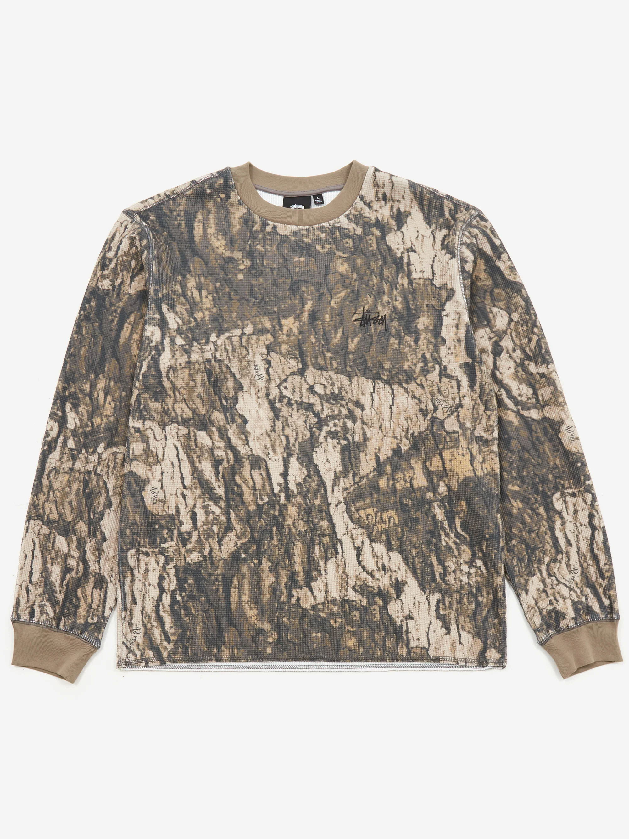 Stussy Basic Stock Long Sleeve Thermal - Relic Camo