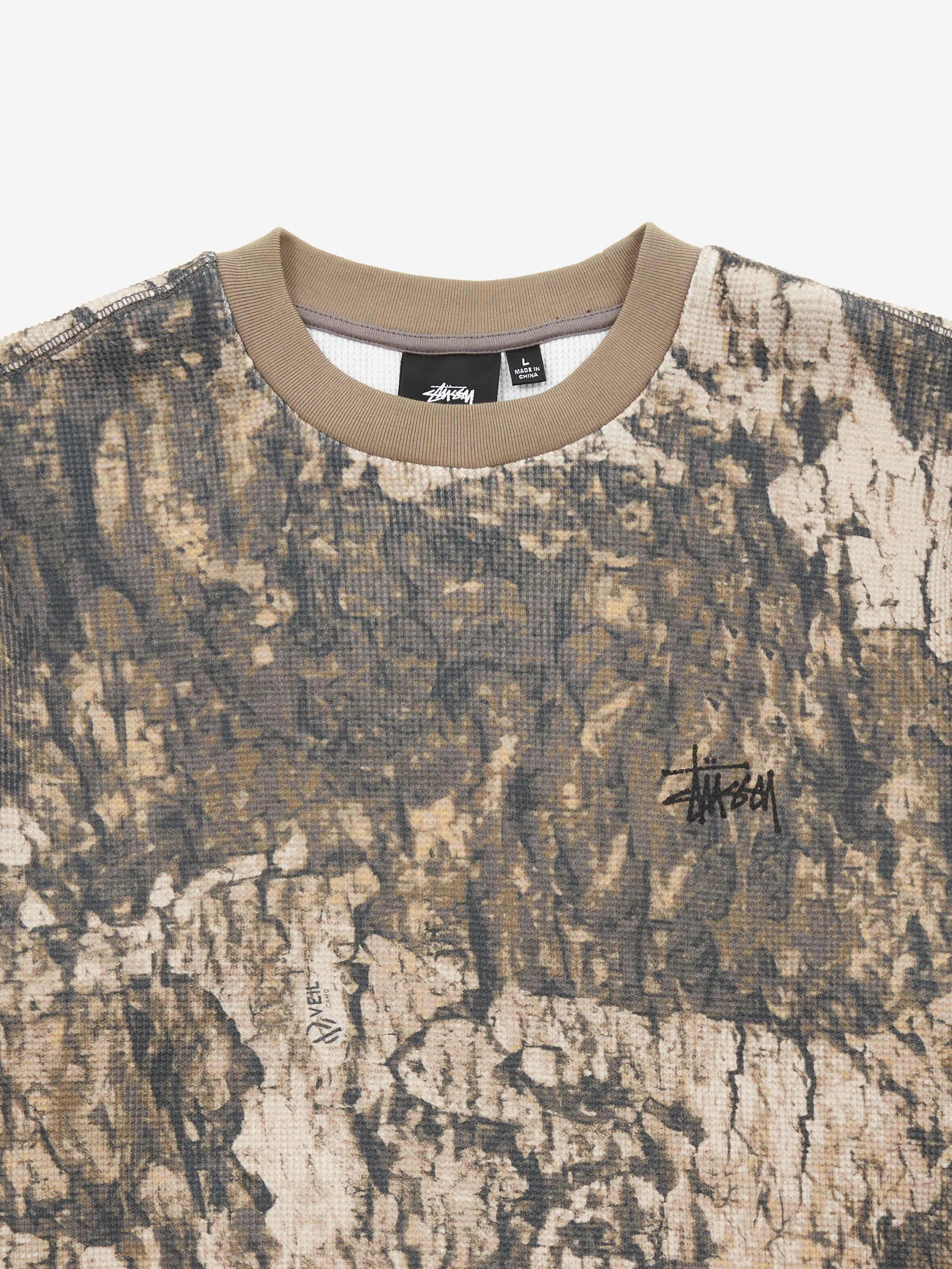 Stussy Basic Stock Long Sleeve Thermal - Relic Camo - Image 4