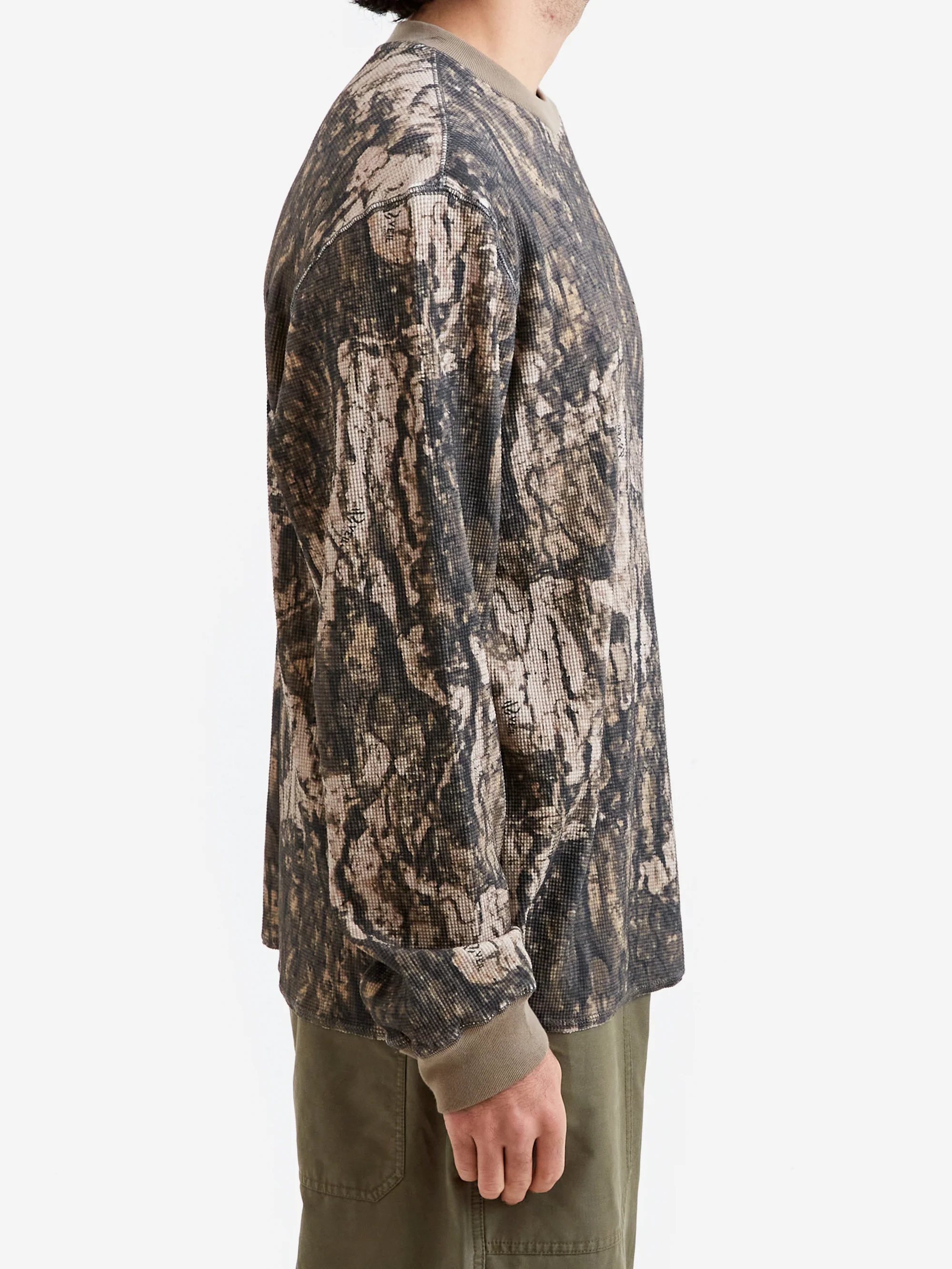 Stussy Basic Stock Long Sleeve Thermal - Relic Camo - Image 5
