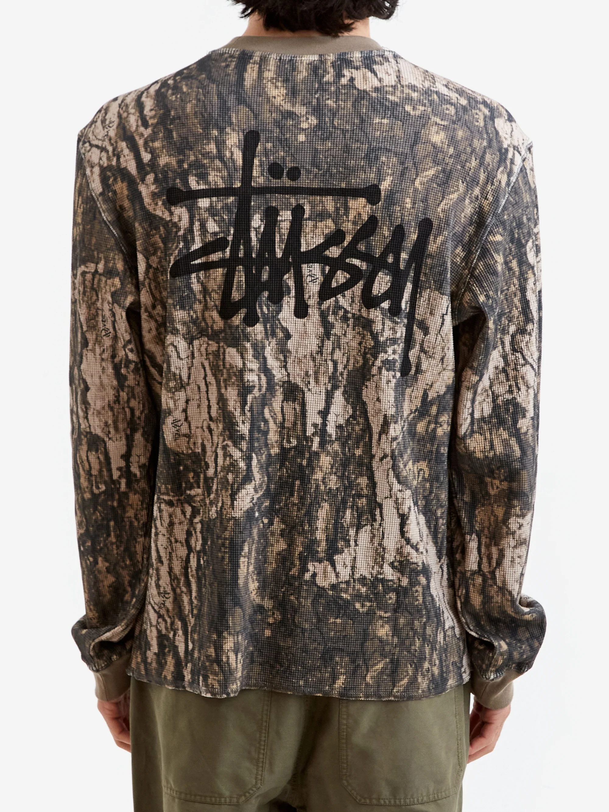 Stussy Basic Stock Long Sleeve Thermal - Relic Camo - Image 6