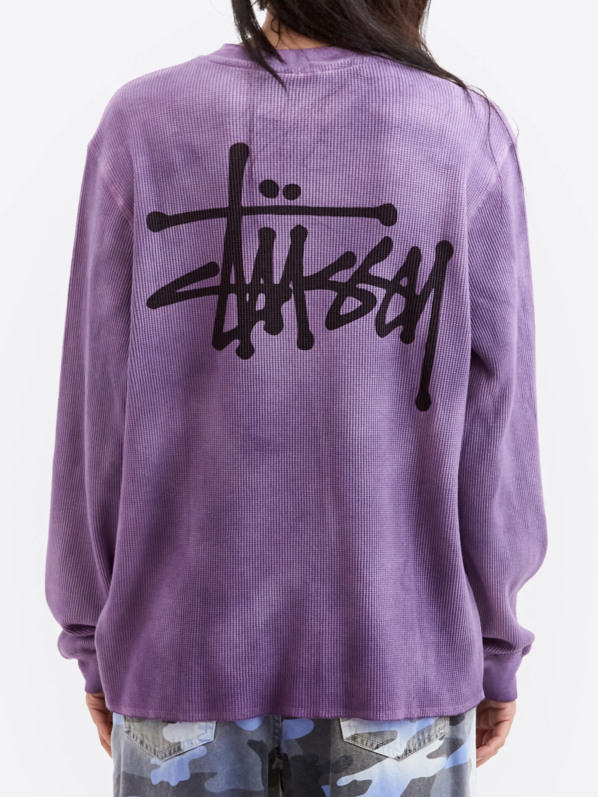 Stussy Basic Stock LS Thermal - Lavender - Image 2