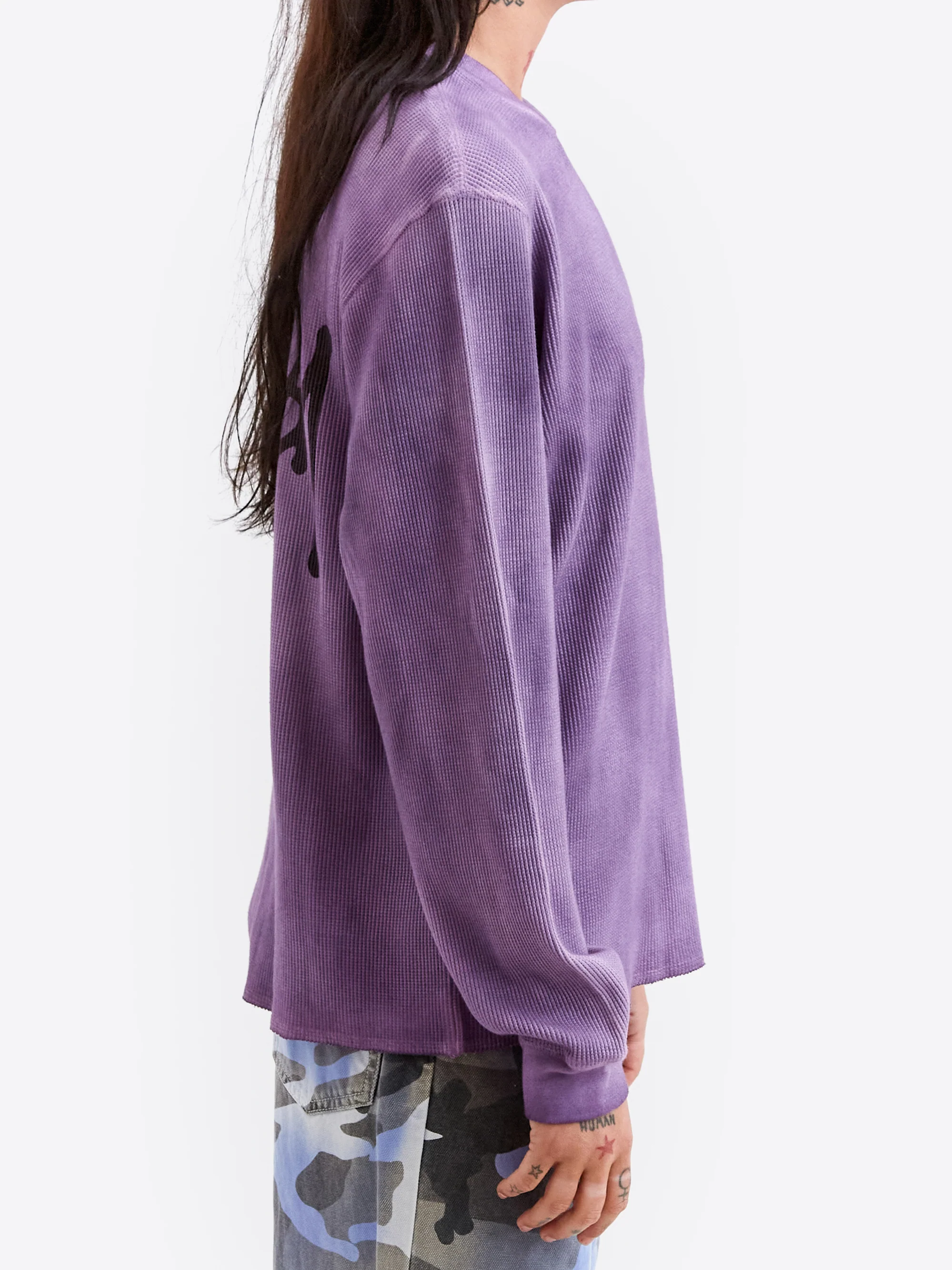 Stussy Basic Stock LS Thermal - Lavender - Image 3