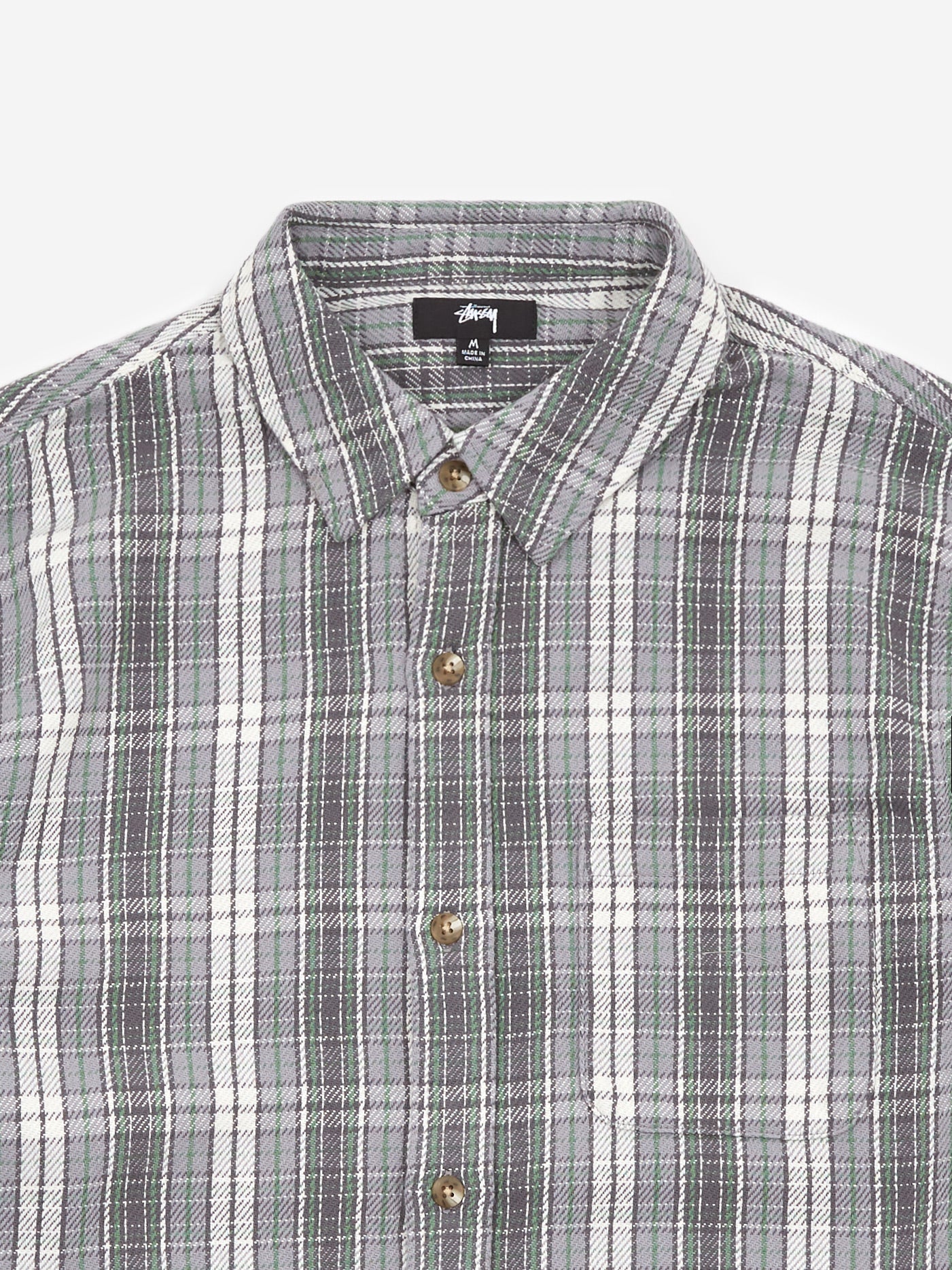 Stussy Beach Plaid Shirt - Charcoal - Image 2
