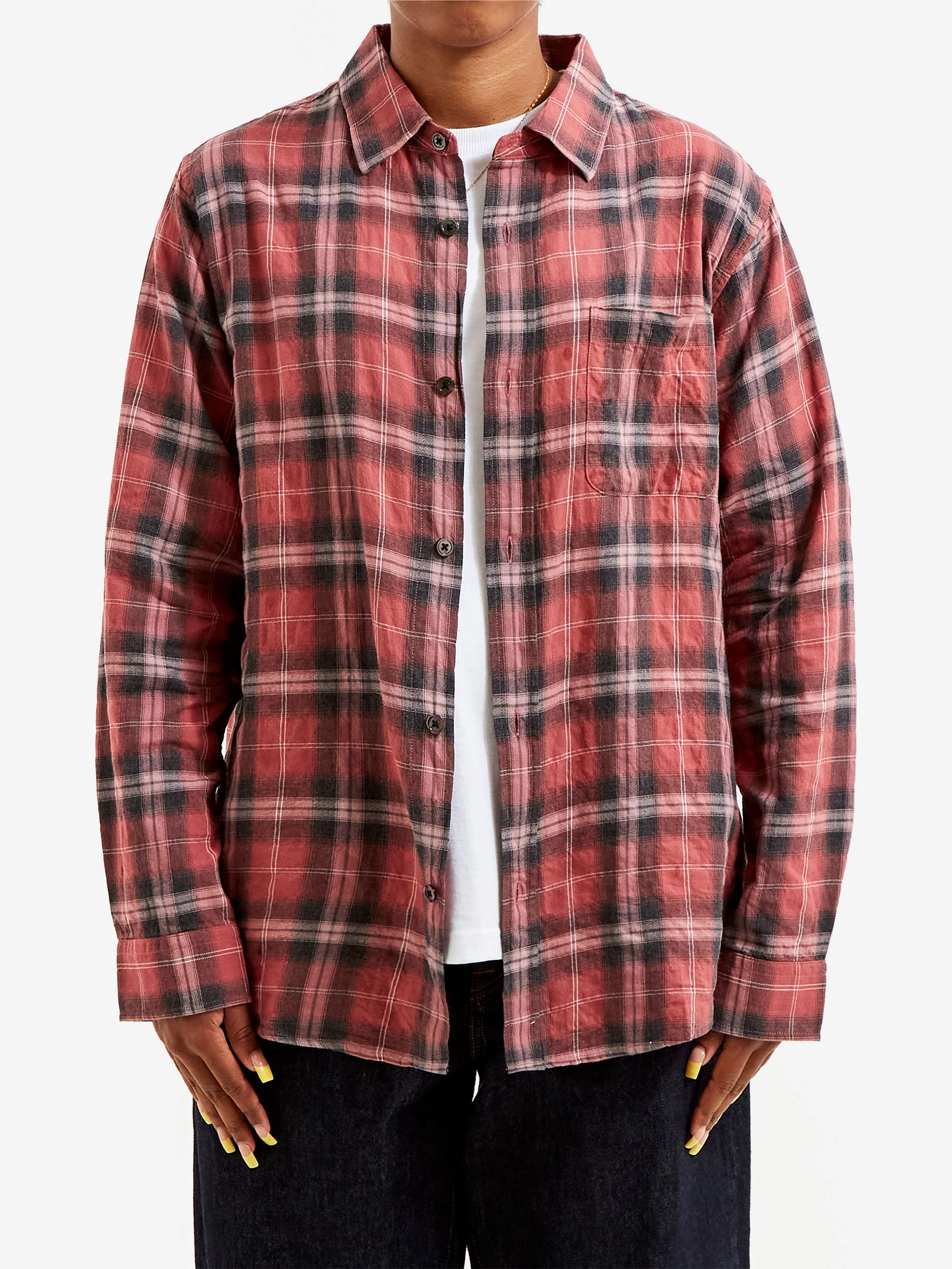 Stussy Beach Plaid Shirt W - Red