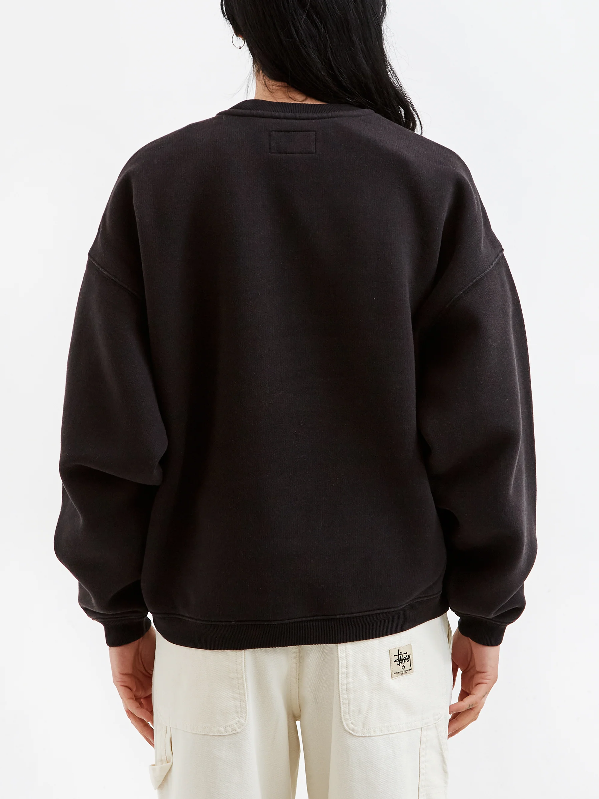 Stüssy Big Crackle Sport Crew W - Washed Black - Image 3