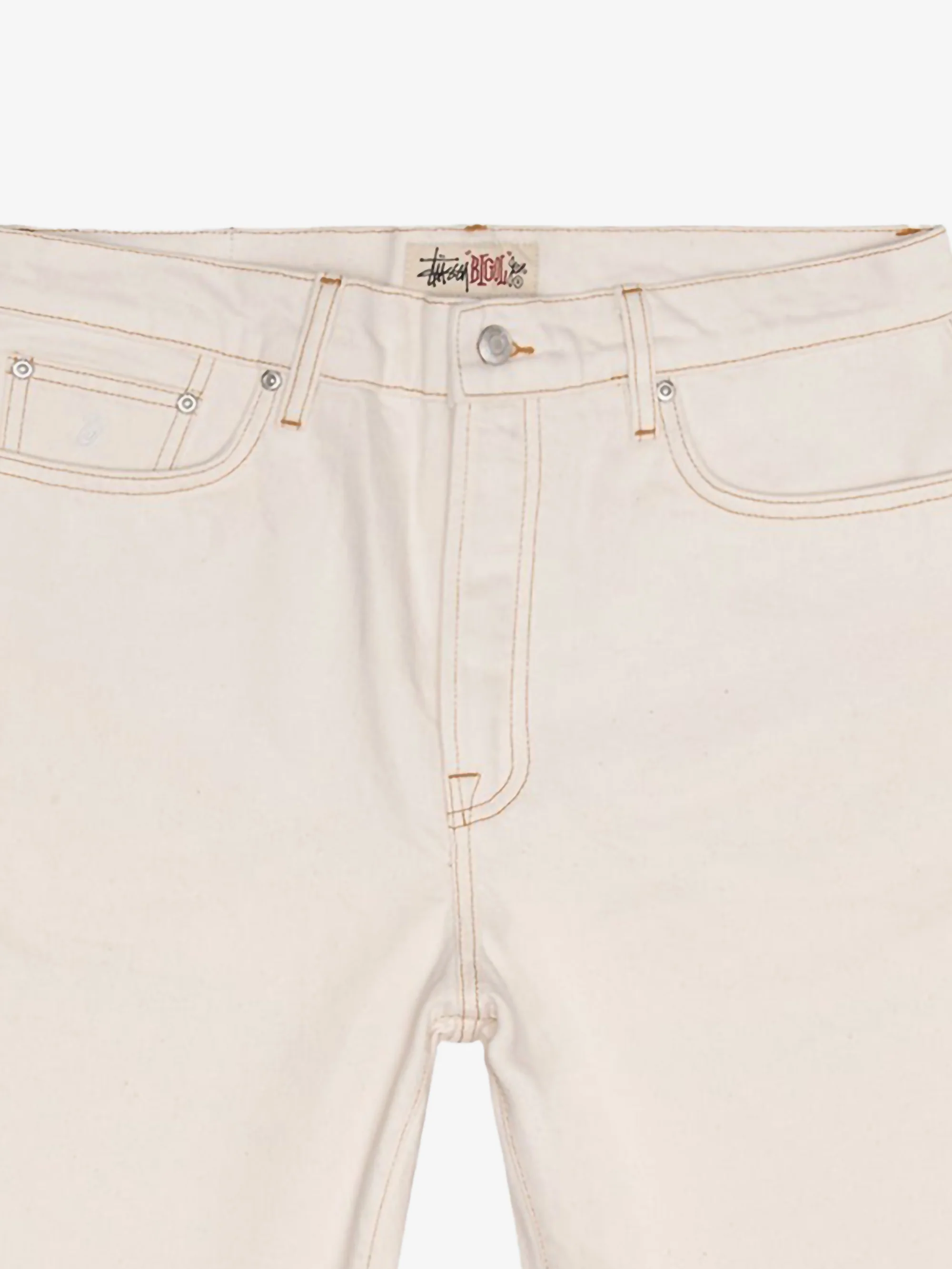 Stussy Big Ol Shorts Washed Canvas W - Vintage Natural - Image 5