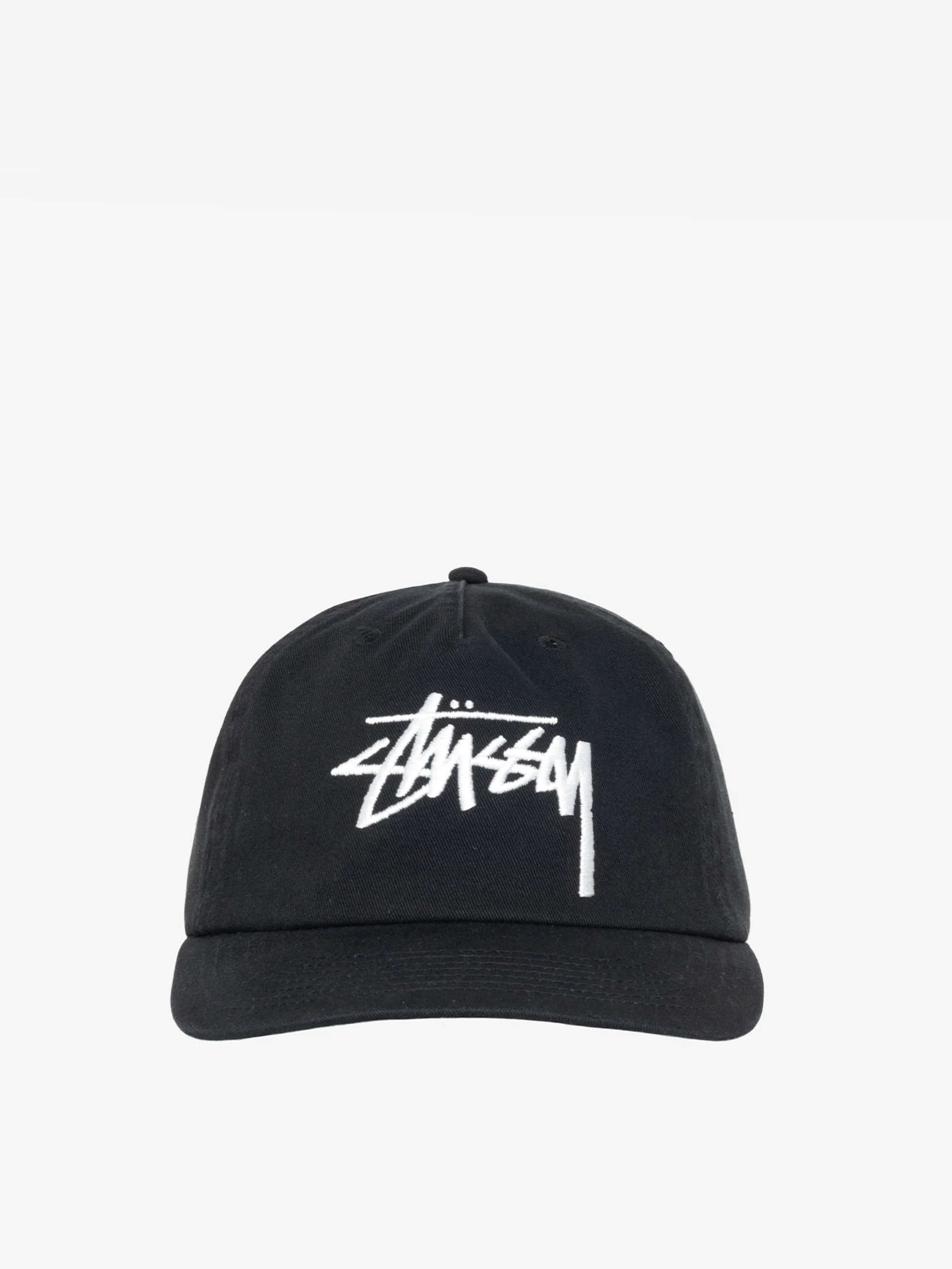 Stussy Big Stock Mid Depth Cap - Shadow Black - Image 2