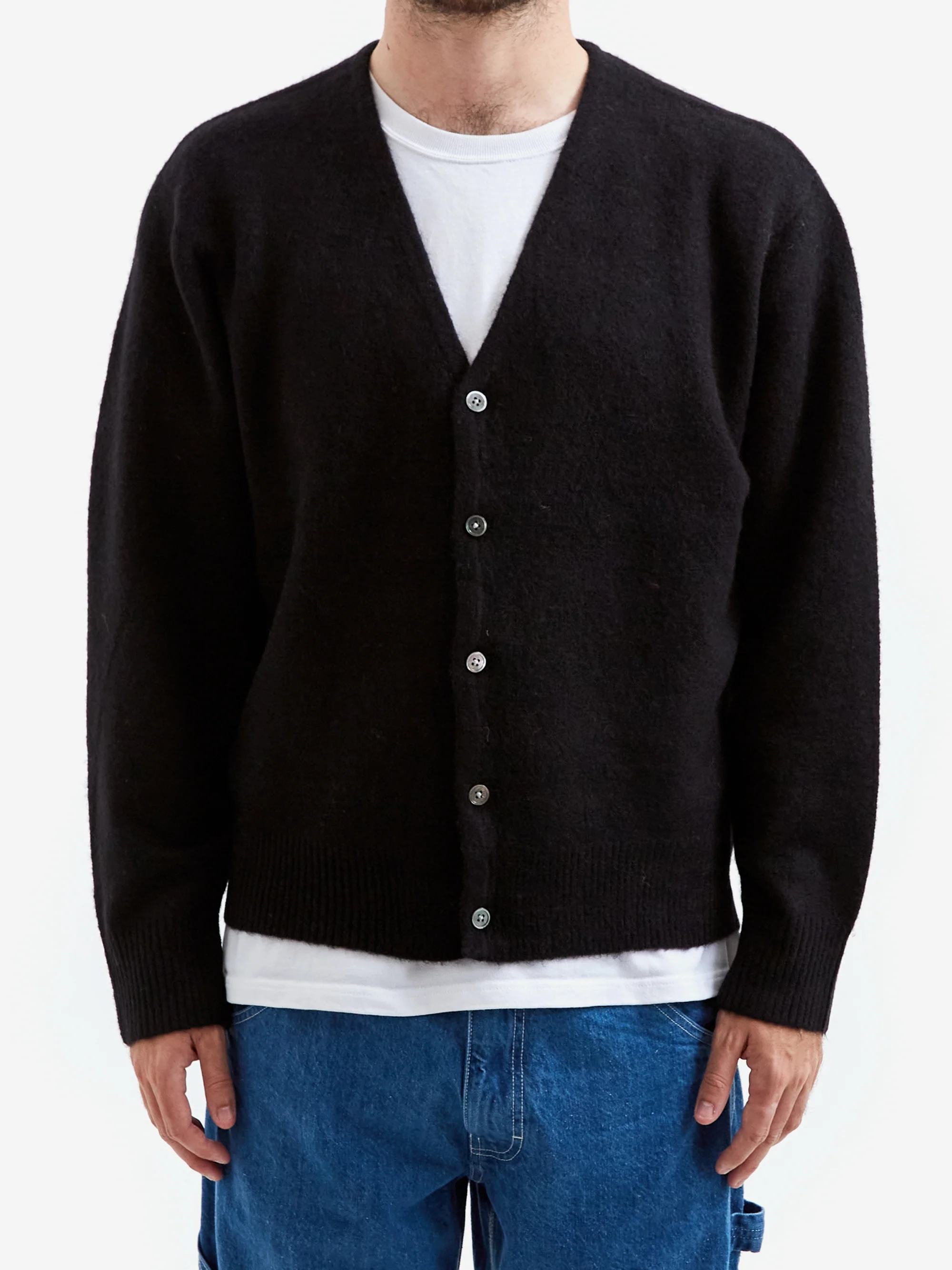 Stussy Brushed Cardigan - Black - Image 2