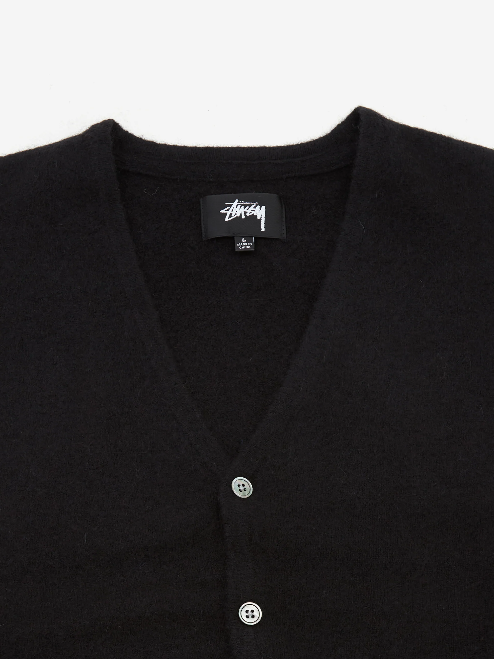 Stussy Brushed Cardigan - Black - Image 3