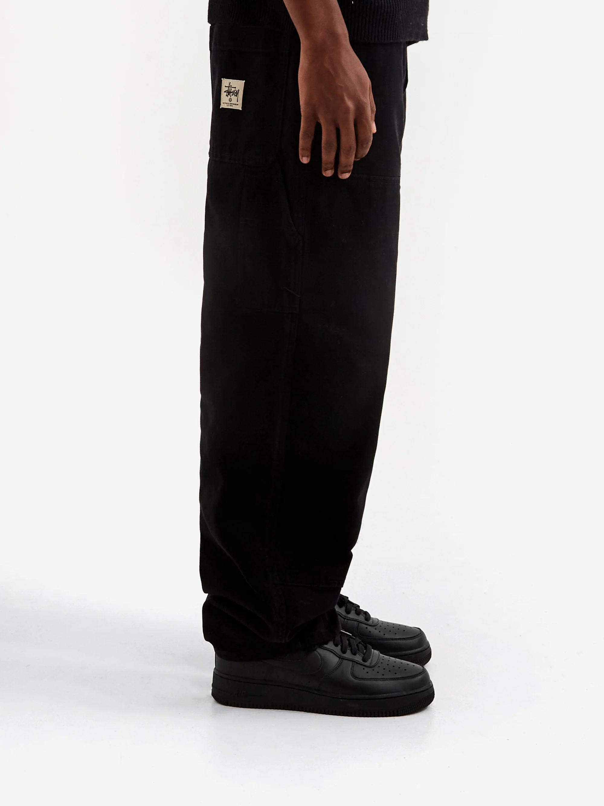 Stussy Canvas Carpenter Pant - Black - Image 5