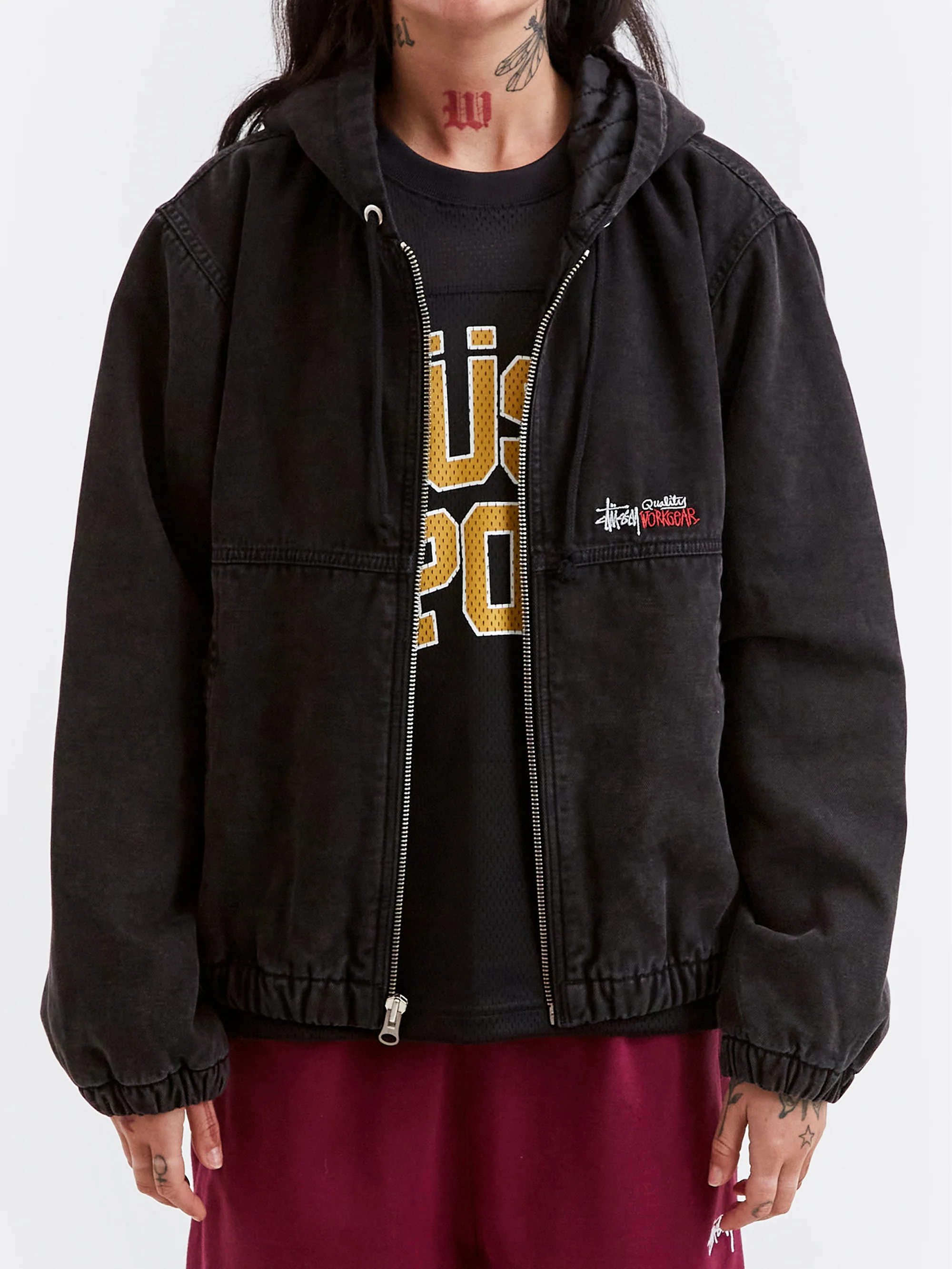 Stussy Canvas Insulated Work Jacket - Black - Image 3