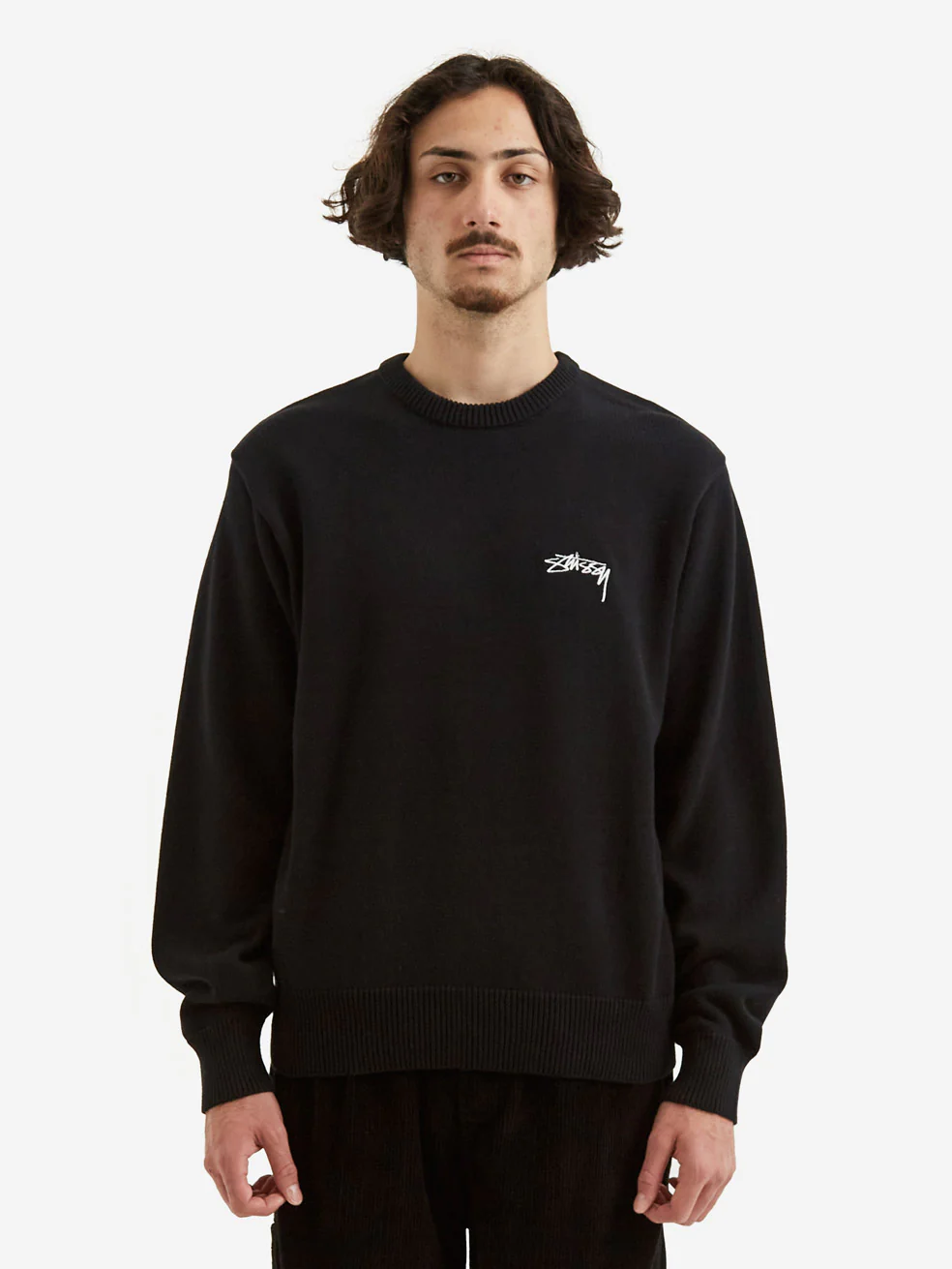 Stussy Care Label Sweater - Black - Image 6