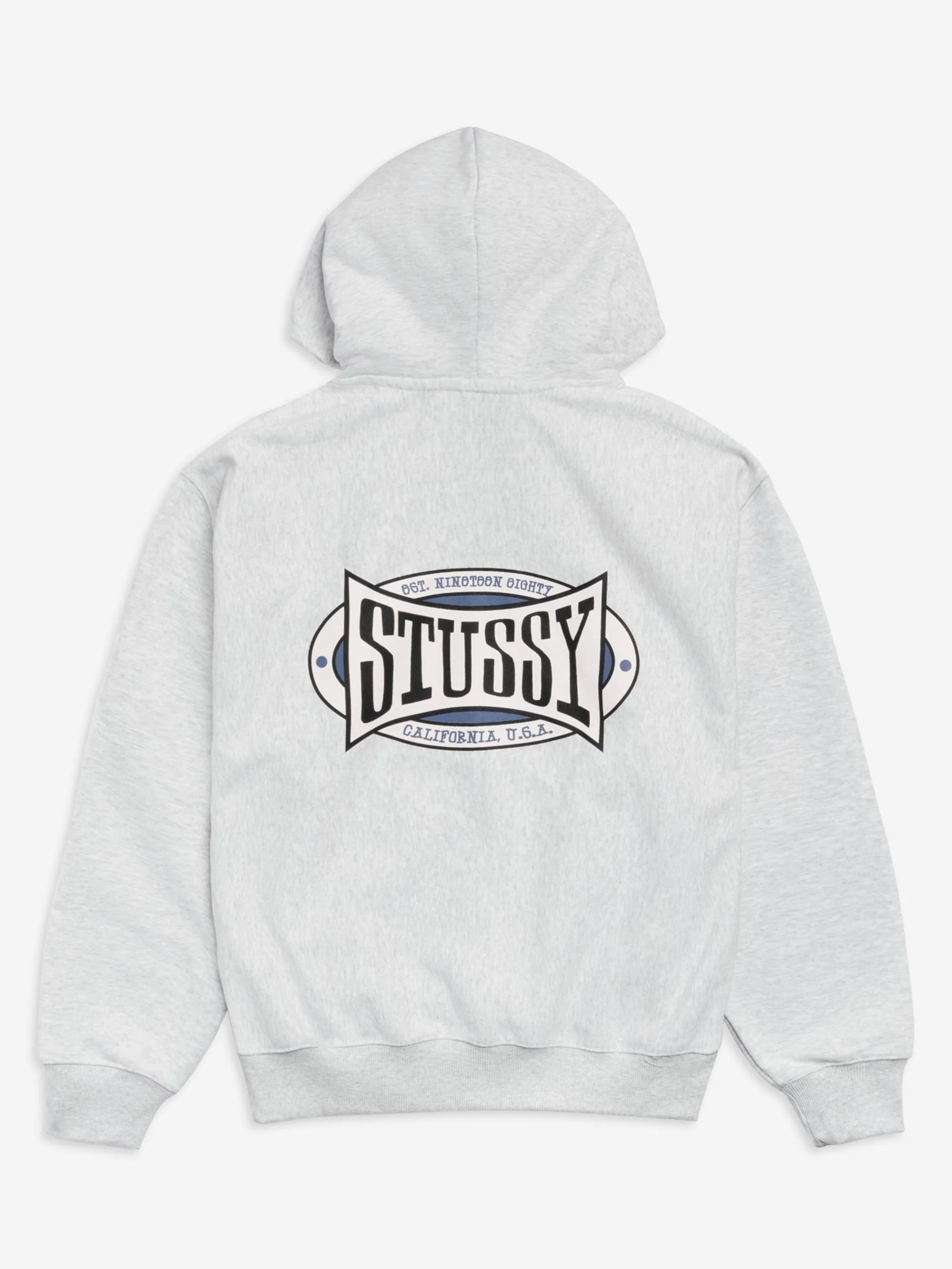 Stussy Champion Oval Zip Hood - Ash Heather - Image 2