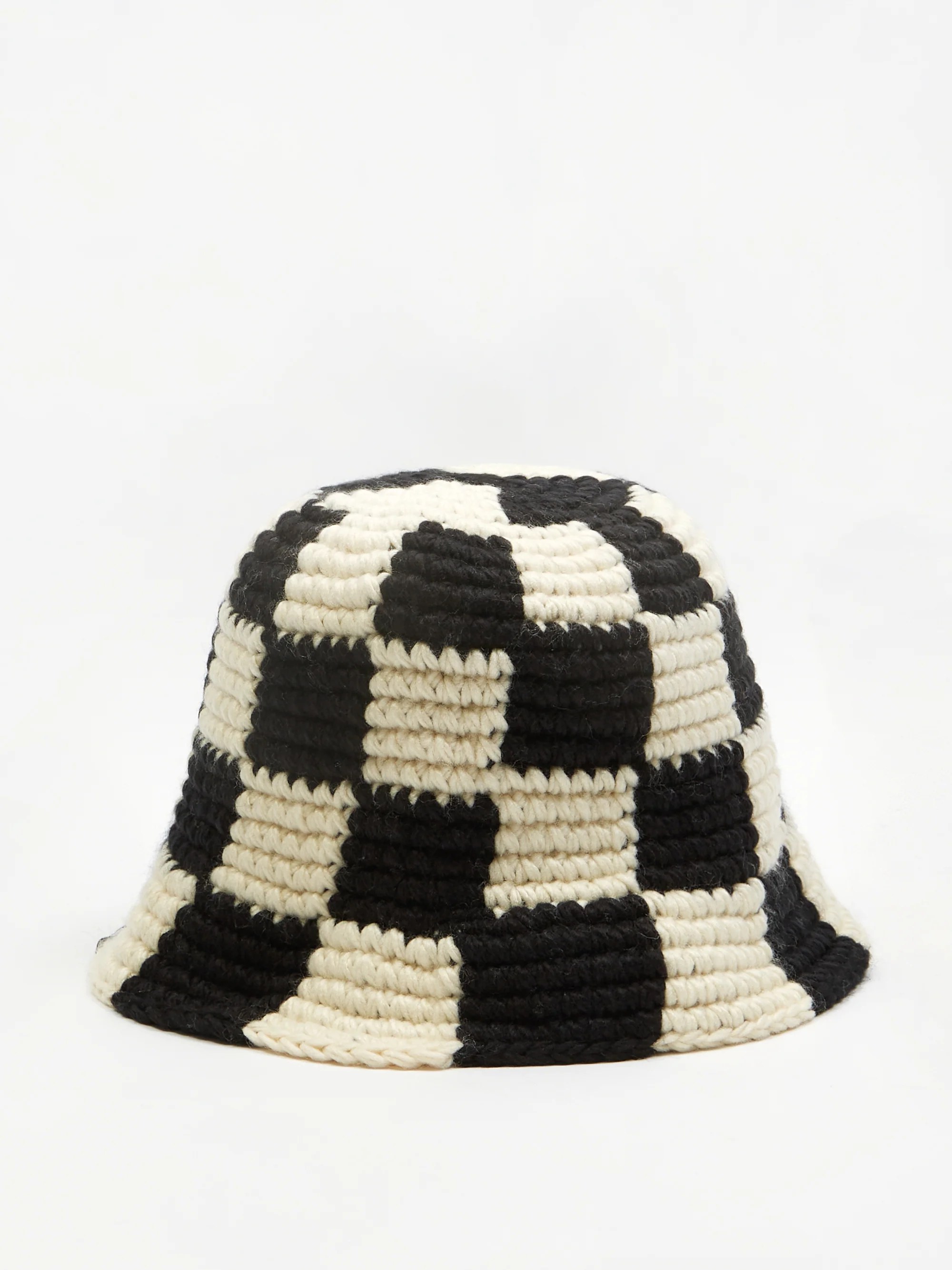 Stussy Checker Knit Bucket Hat W - Black - Image 3