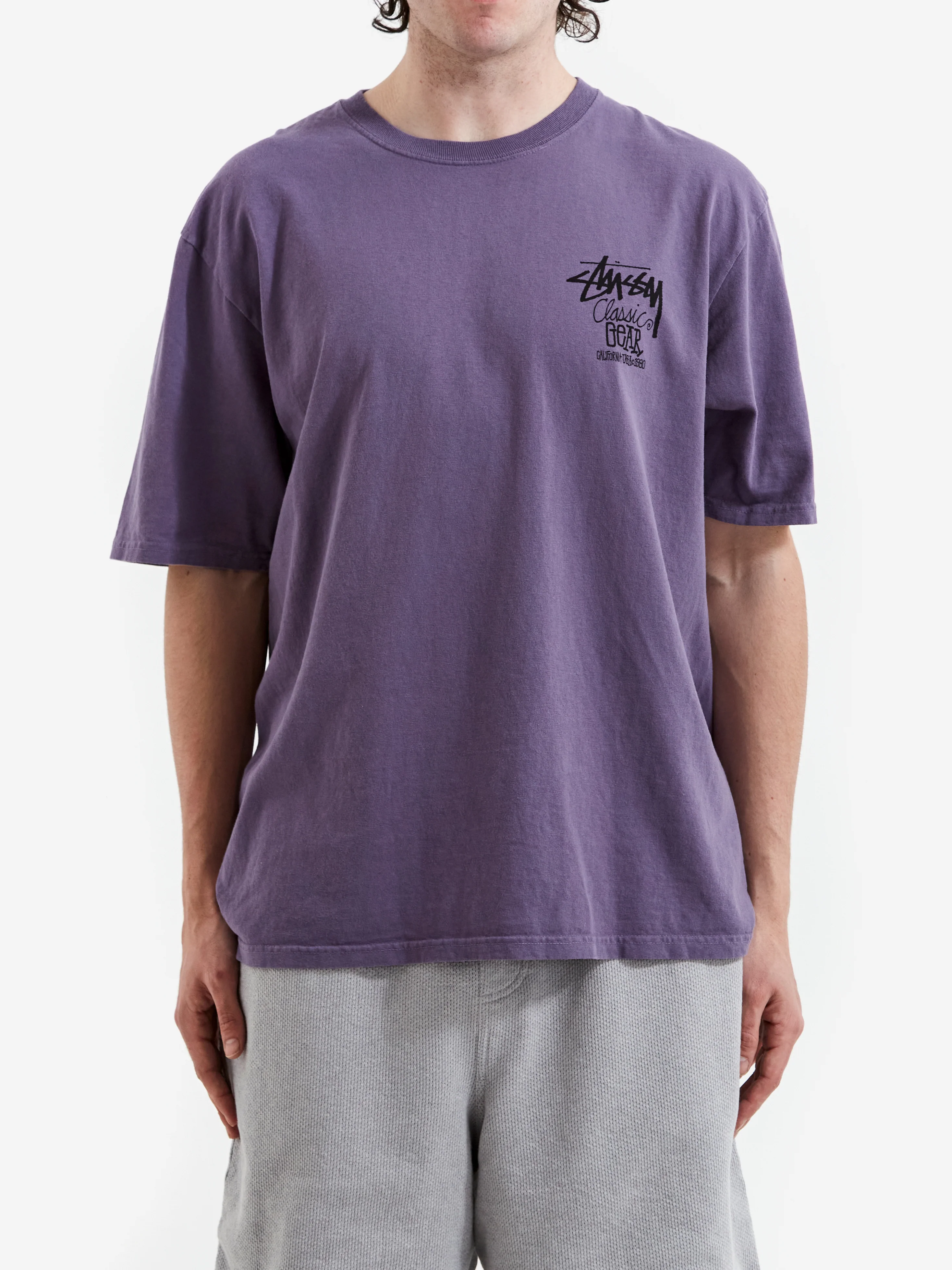 Stussy Classic Gear Pigment Dyed Tee - Grape - Image 2