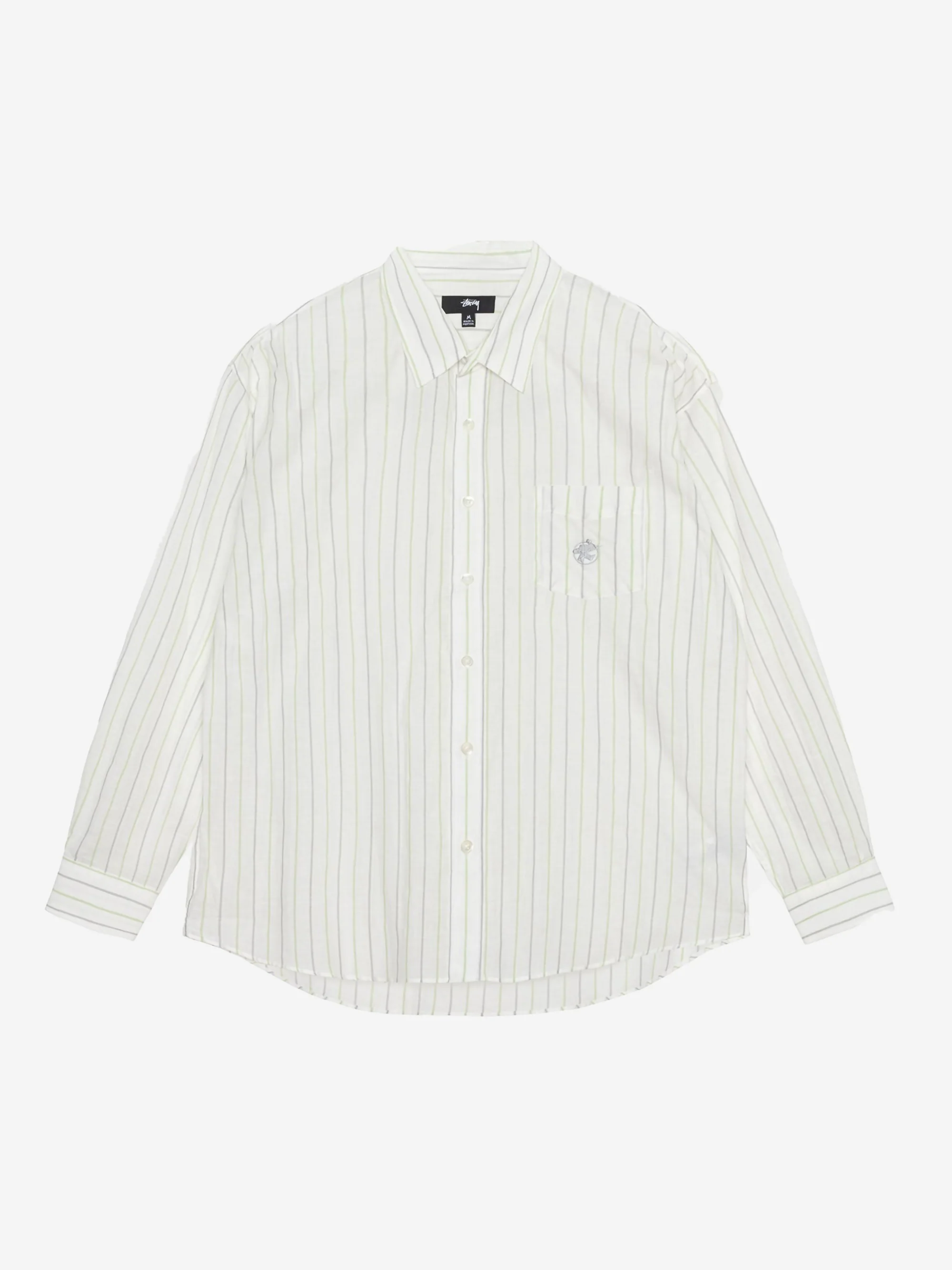 Stussy Classic Long Sleeve Stripe Shirt - White