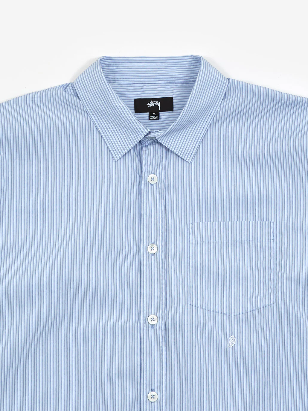 Stussy Classic Stripe Shirt - Blue Stripe - Image 2