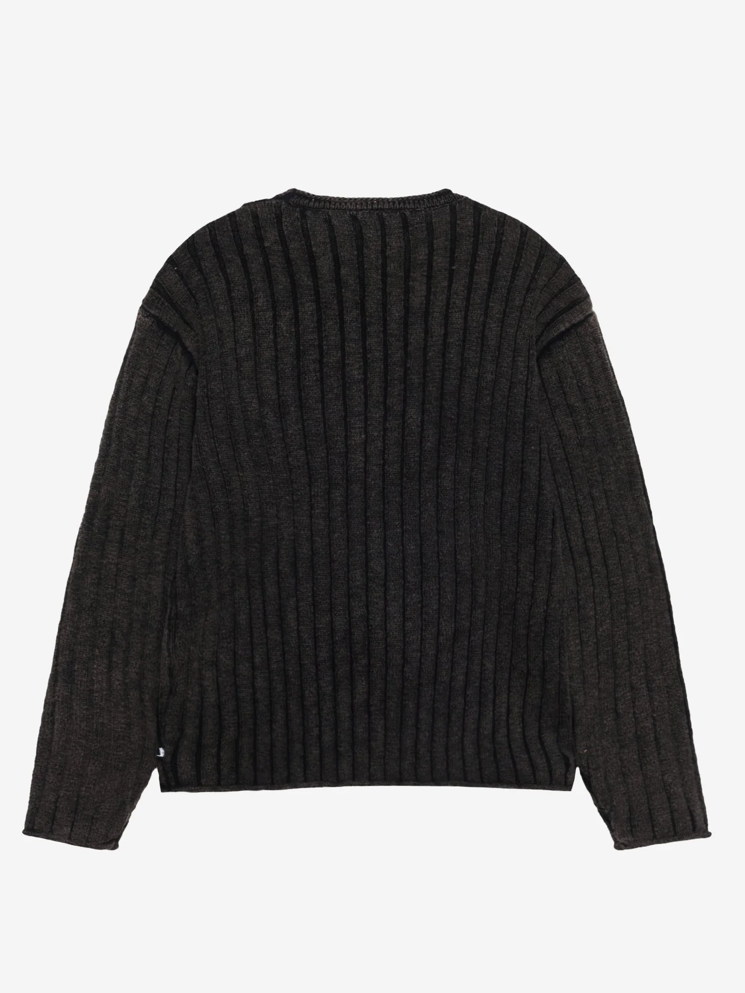 Stussy Cotton Slub Rib Crew - Black - Image 3