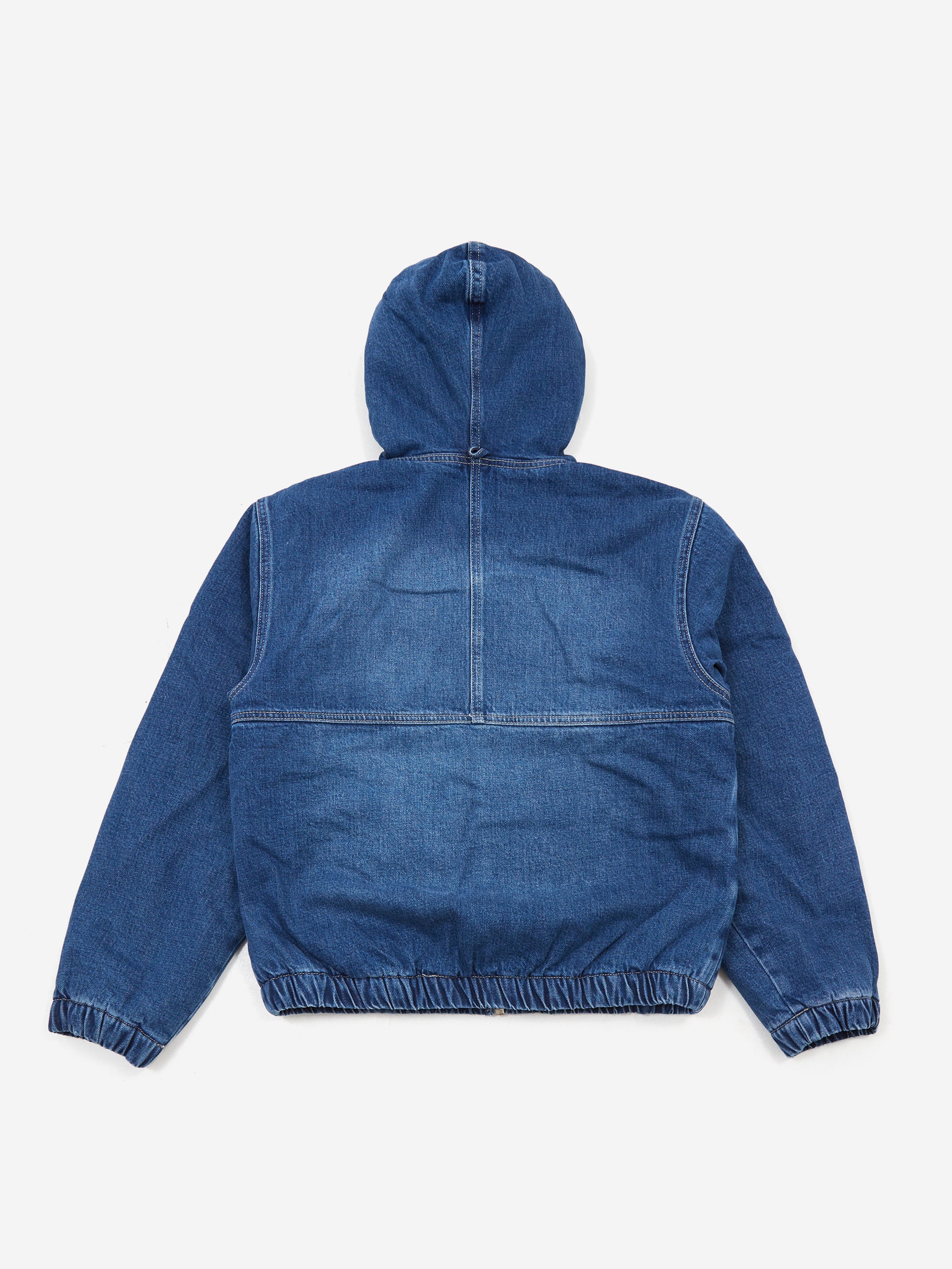 Stussy Denim Sherpa Work Jacket - Washed Blue - Image 7