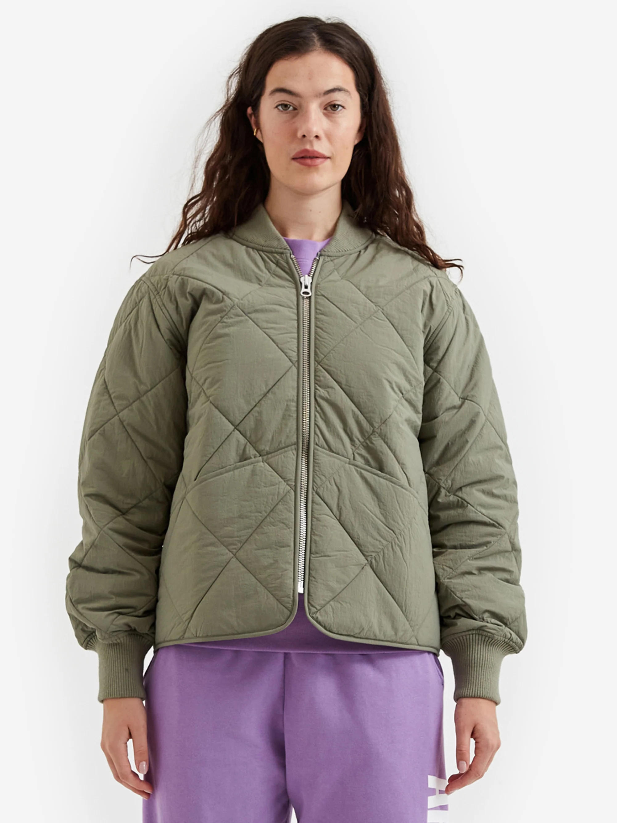 Stussy Dice Quilted Liner Jacket W - Olive