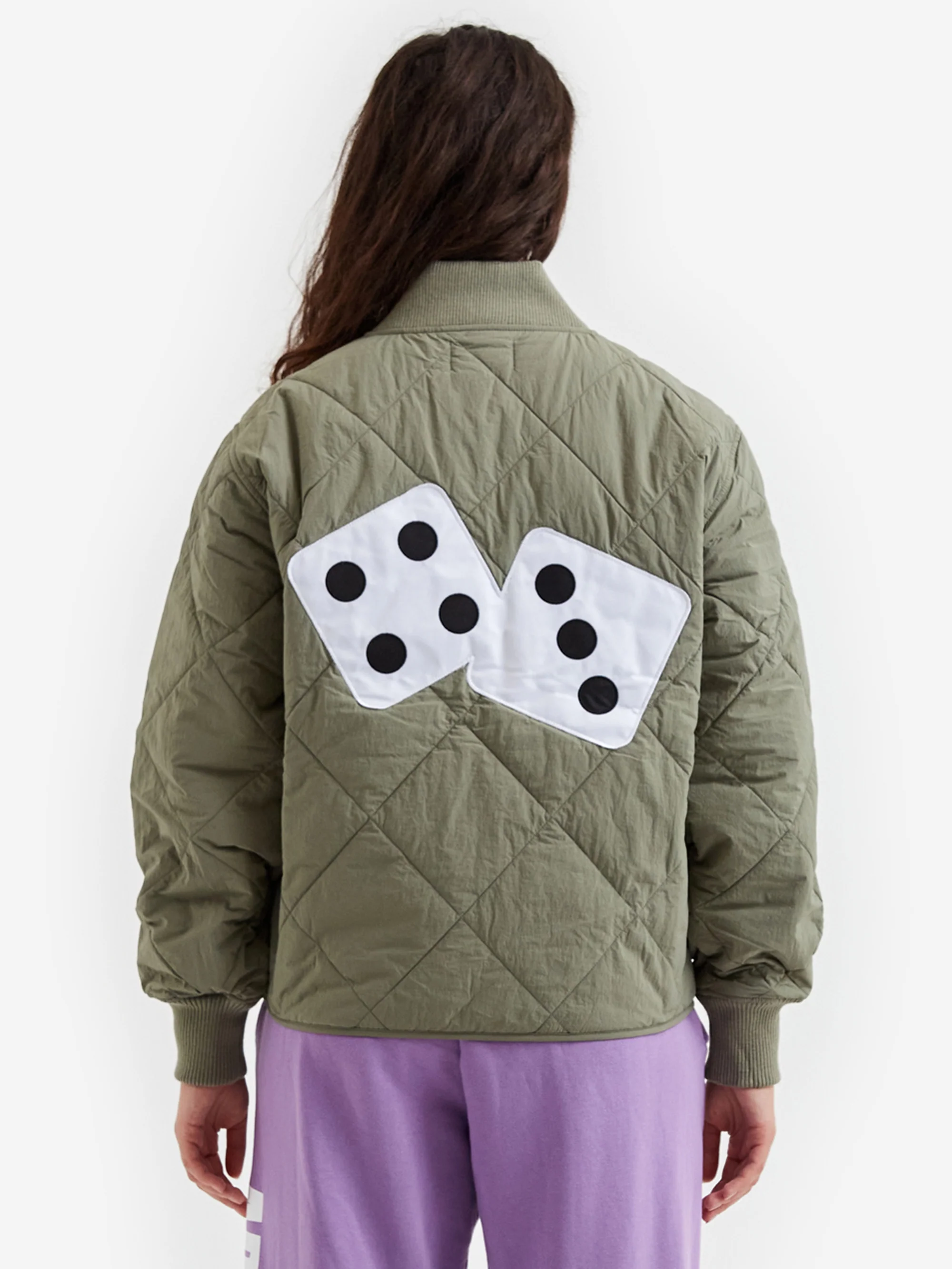 Stussy Dice Quilted Liner Jacket W - Olive - Image 2