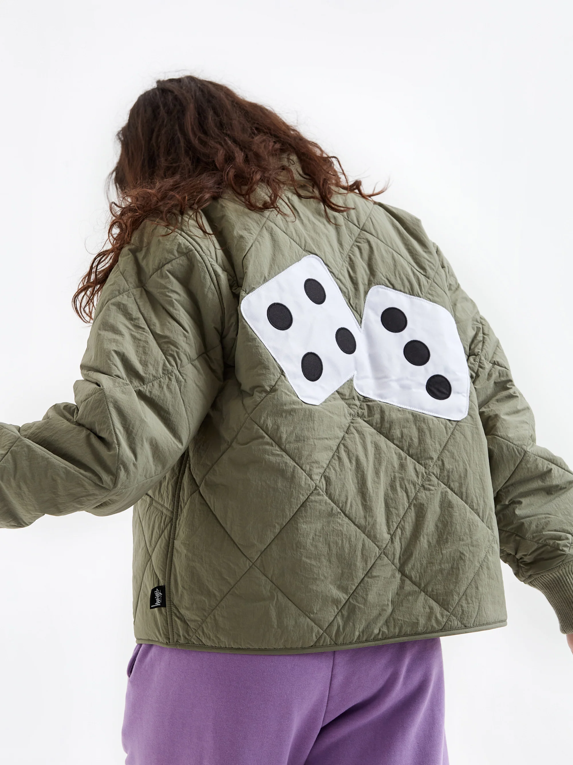 Stussy Dice Quilted Liner Jacket W - Olive - Image 5