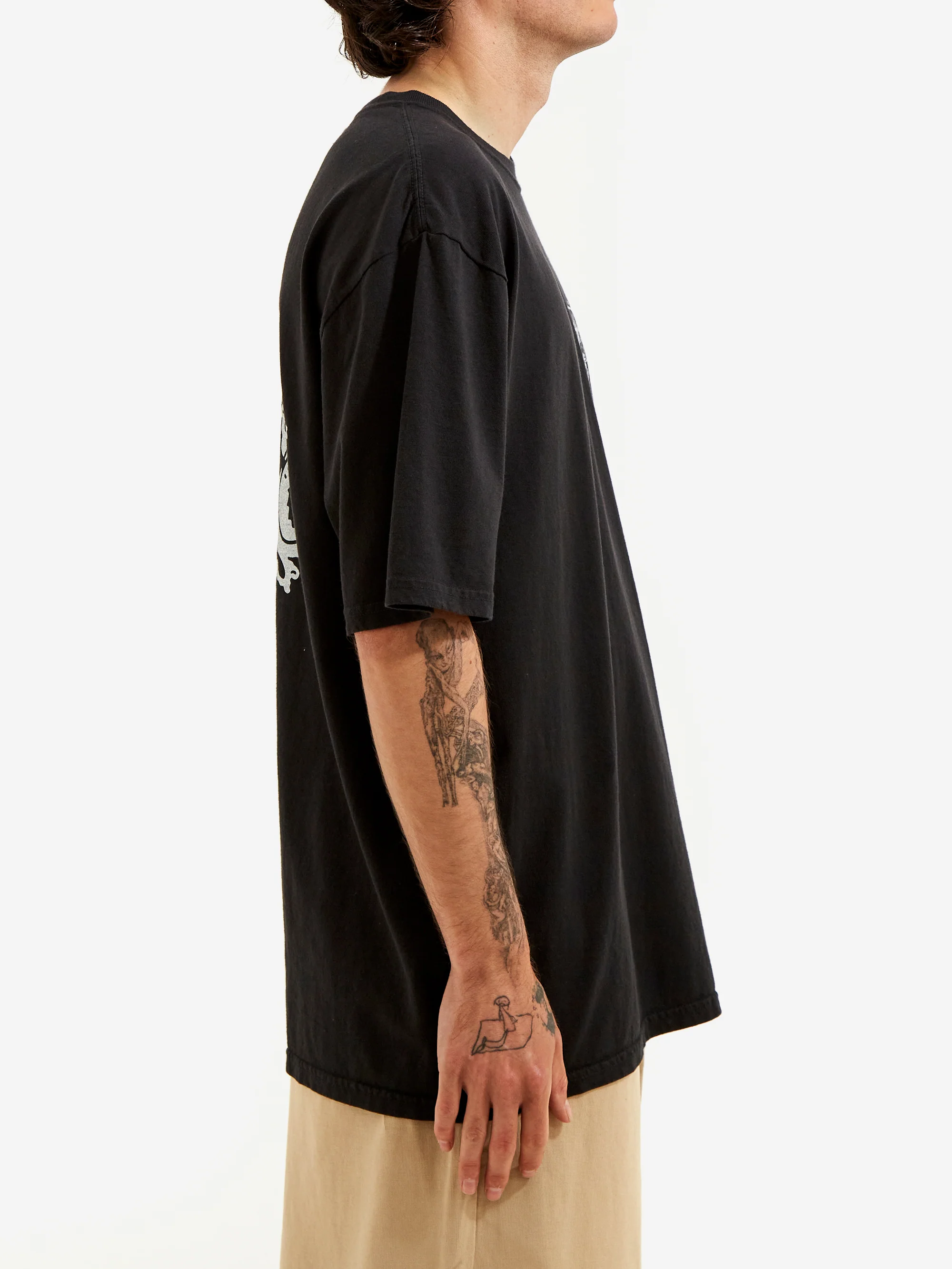 Stussy Double Dragon Pig. Dyed Tee - Black - Image 4