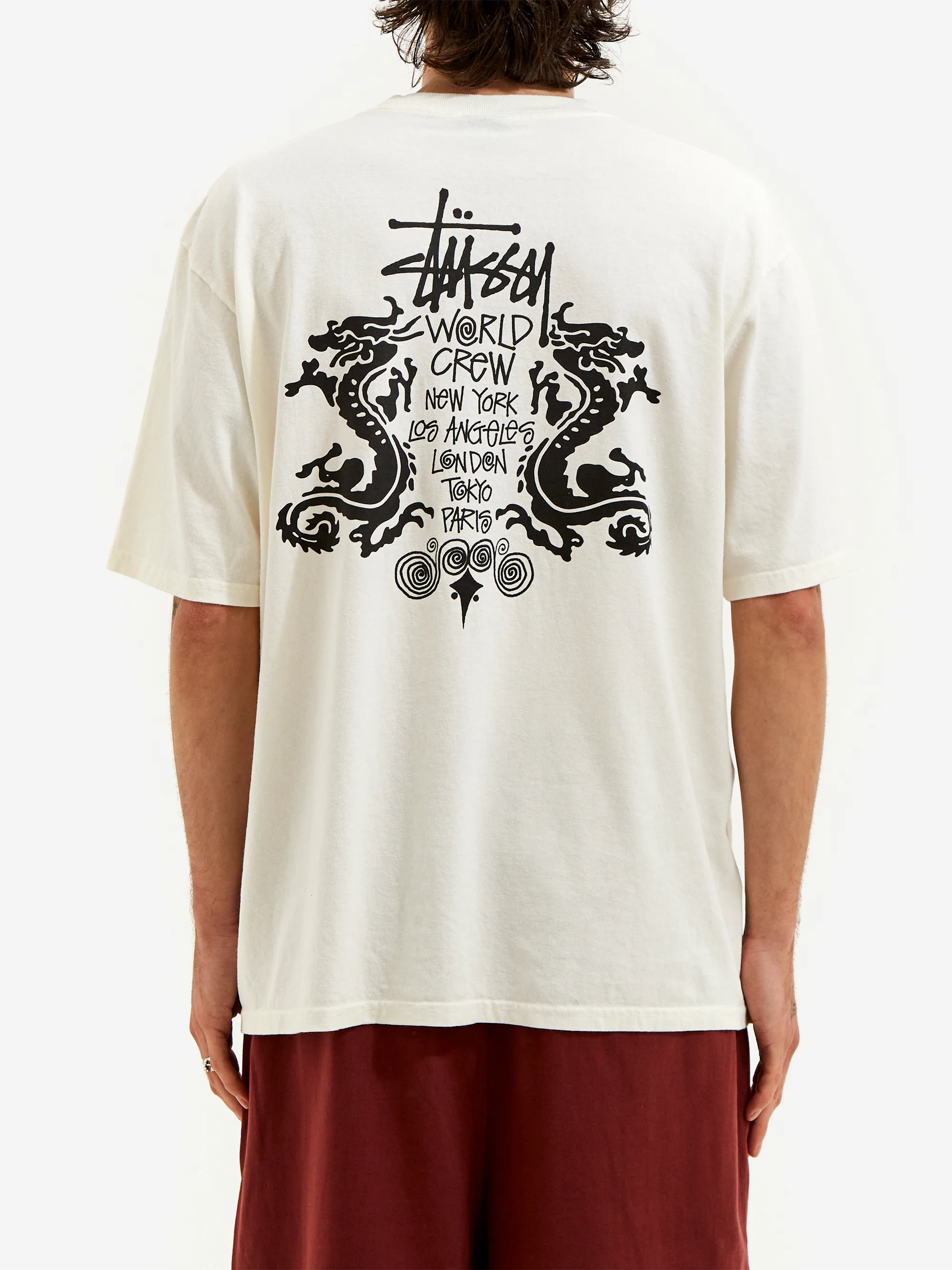 Stussy Double Dragon Pig. Dyed Tee - Natural - Image 2