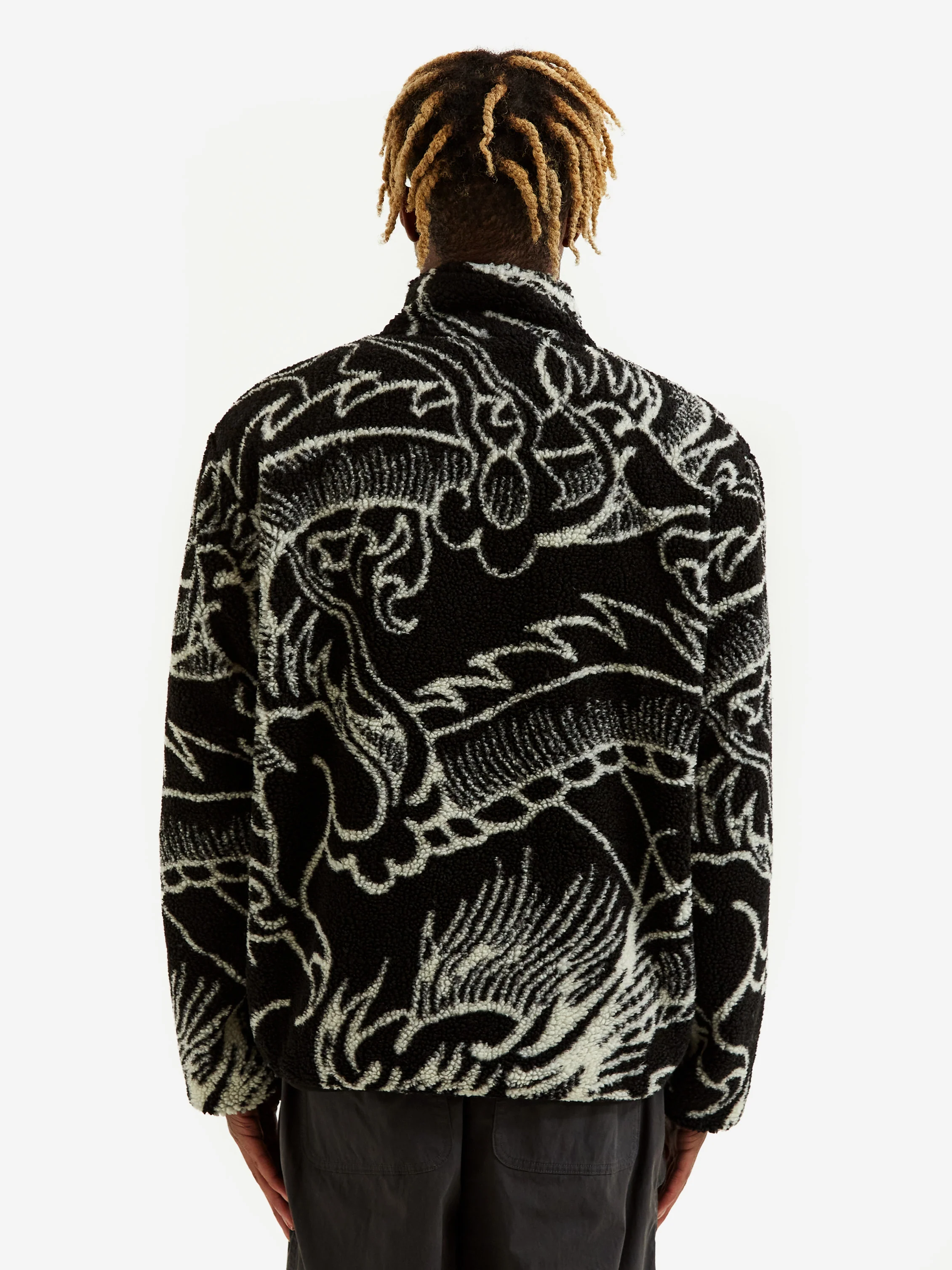 Stussy Dragon Sherpa Jacket - Black - Image 15
