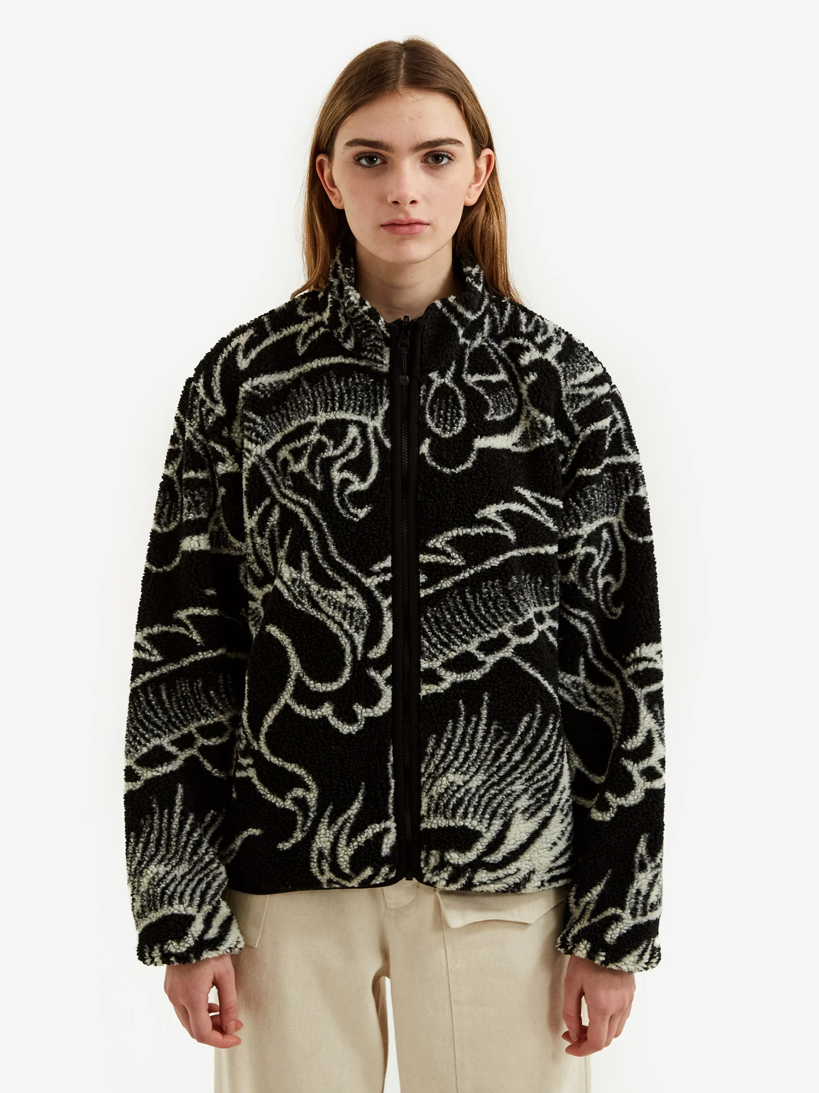 Stussy Dragon Sherpa Jacket W - Black