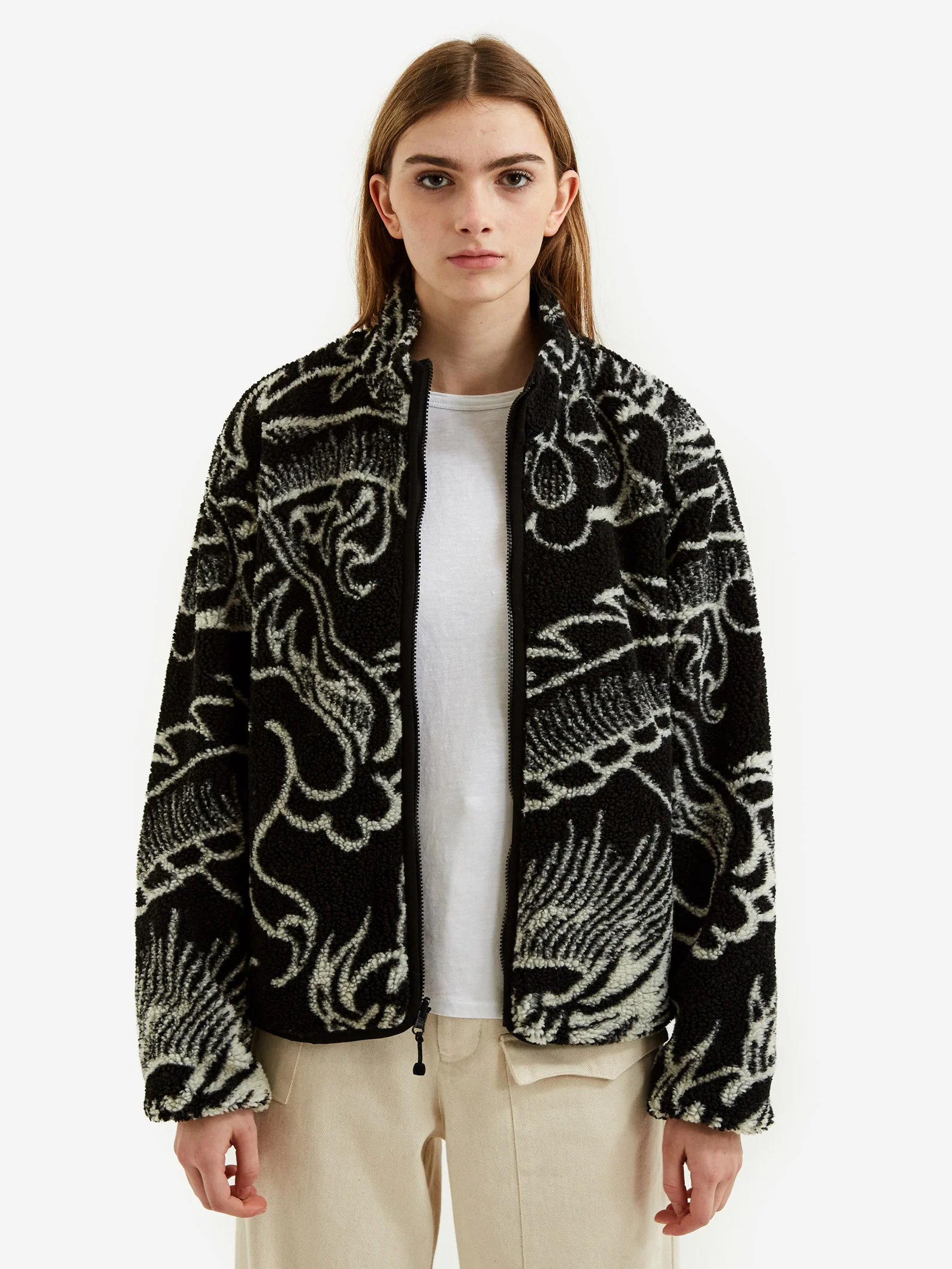 Stussy Dragon Sherpa Jacket W - Black - Image 4
