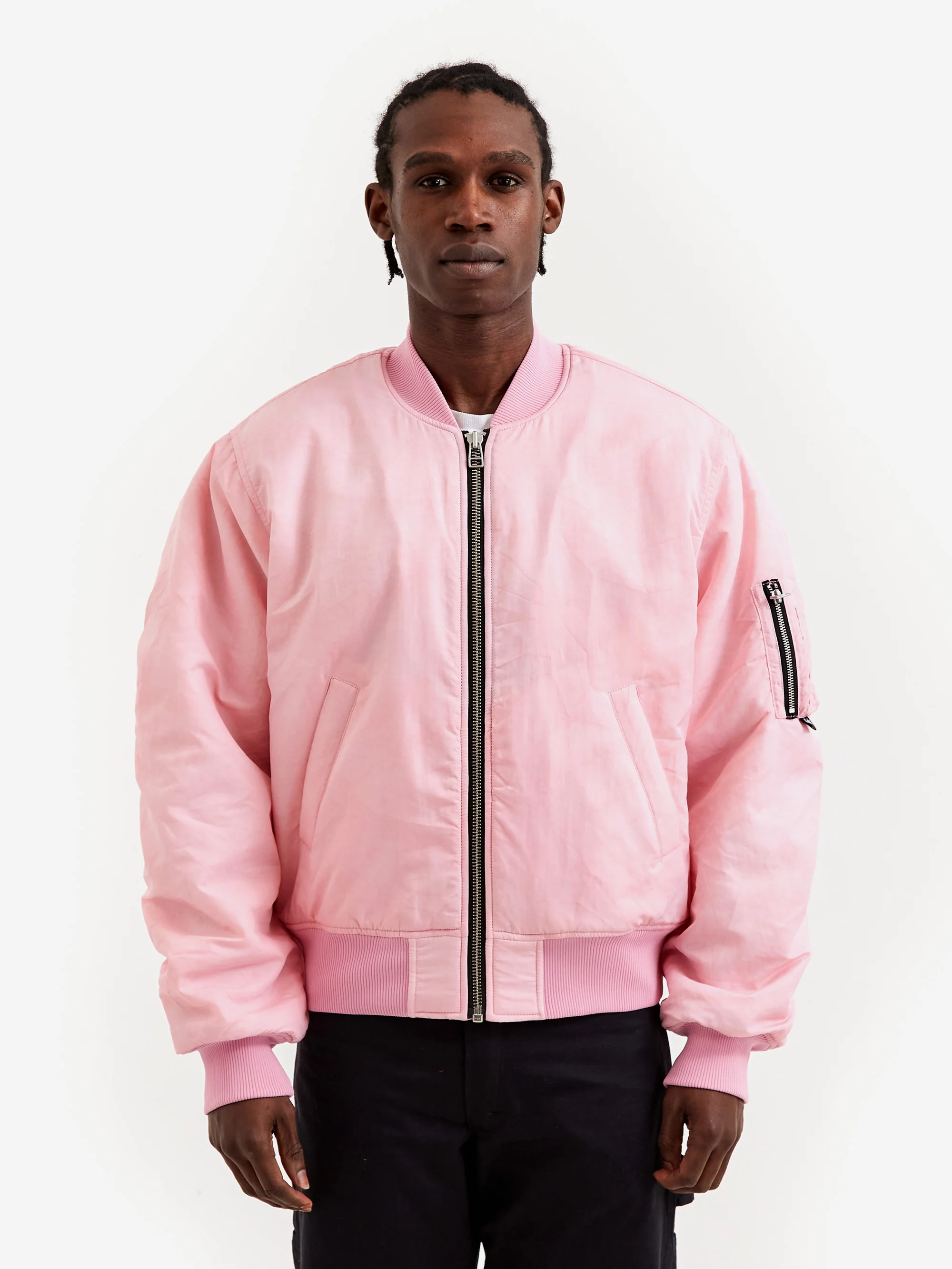 Stussy Dyed Nylon Bomber Jacket - Pink - Image 2