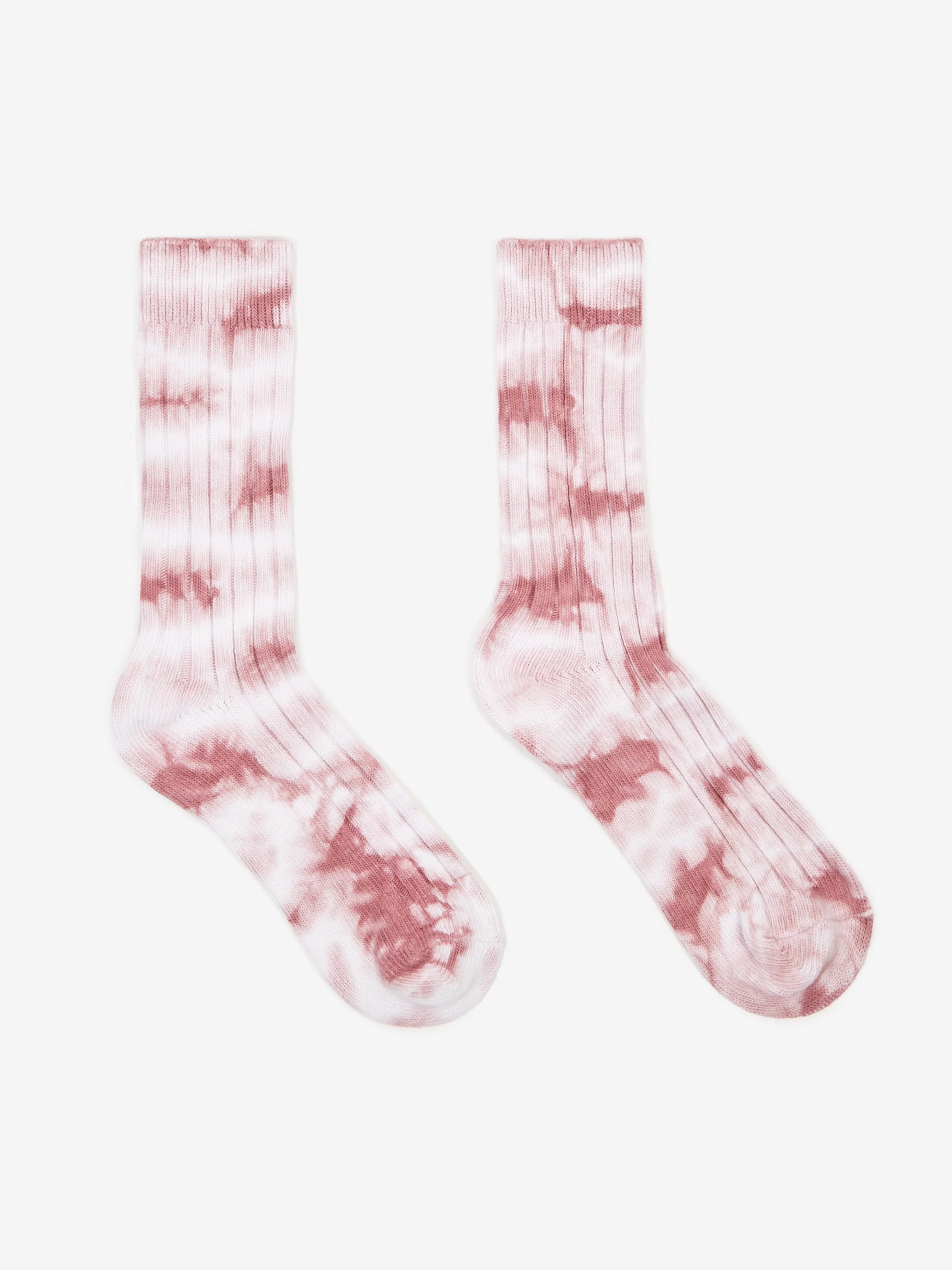 Stussy Dyed Ribbed Crew Sock W - Berry