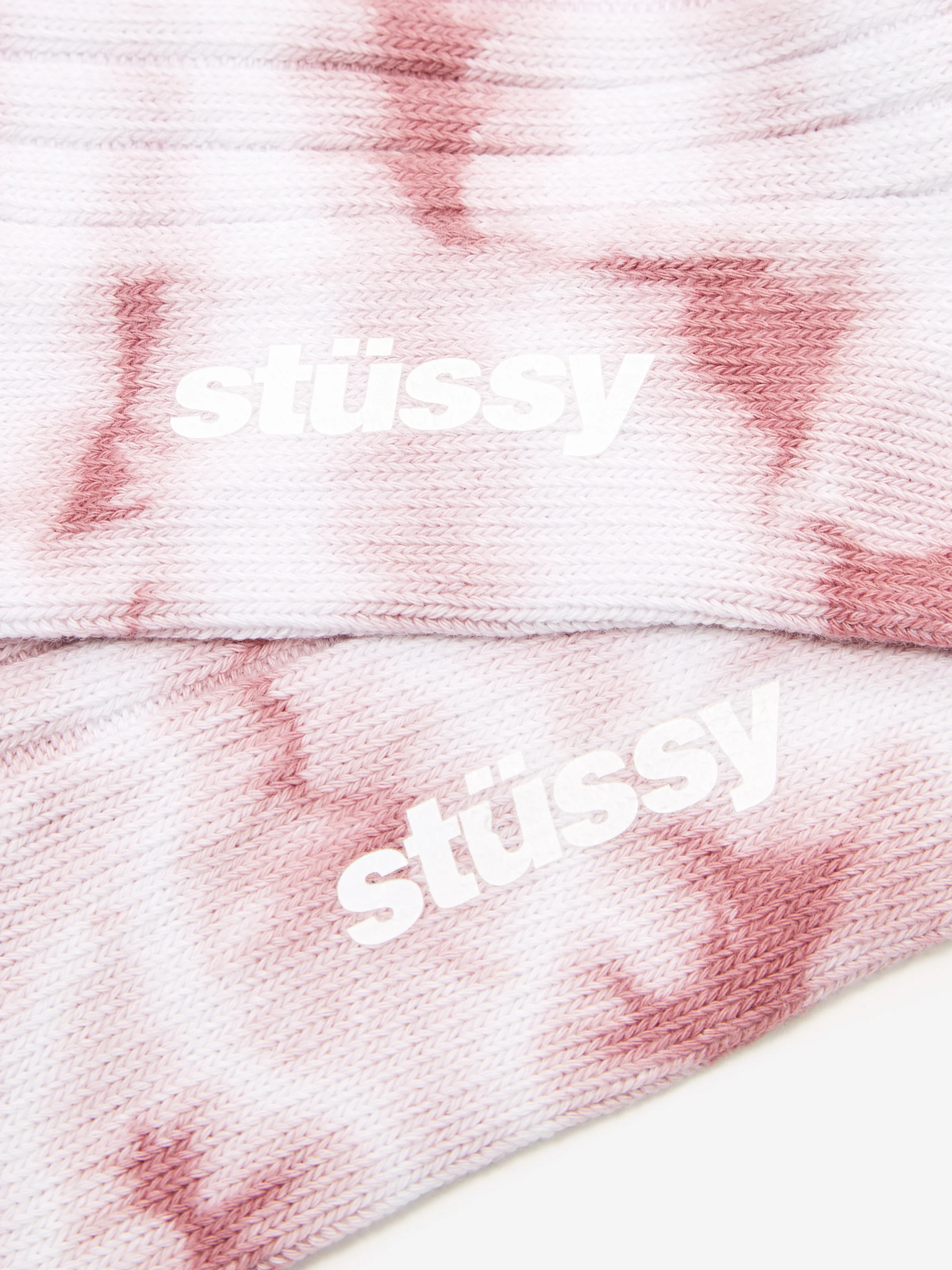Stussy Dyed Ribbed Crew Sock W - Berry - Image 3