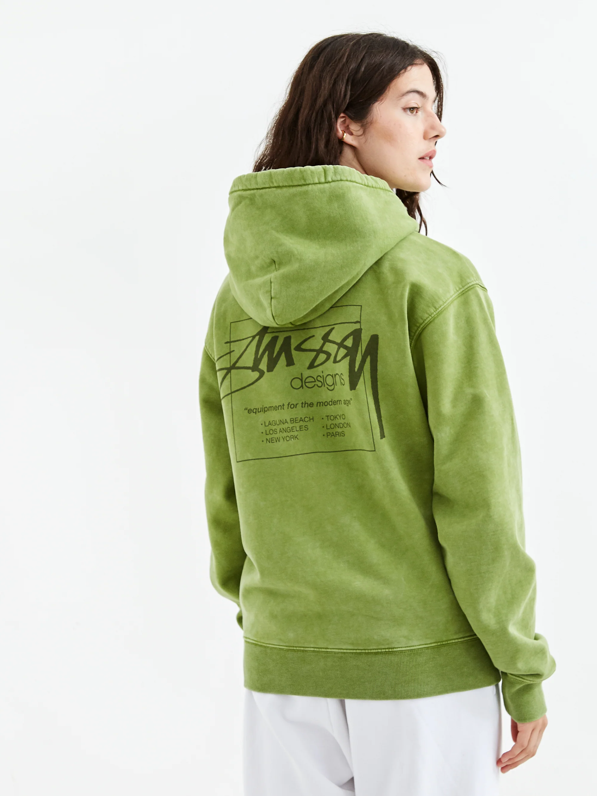 Stussy Dyed Stussy Designs Hoodie - Green - Image 3